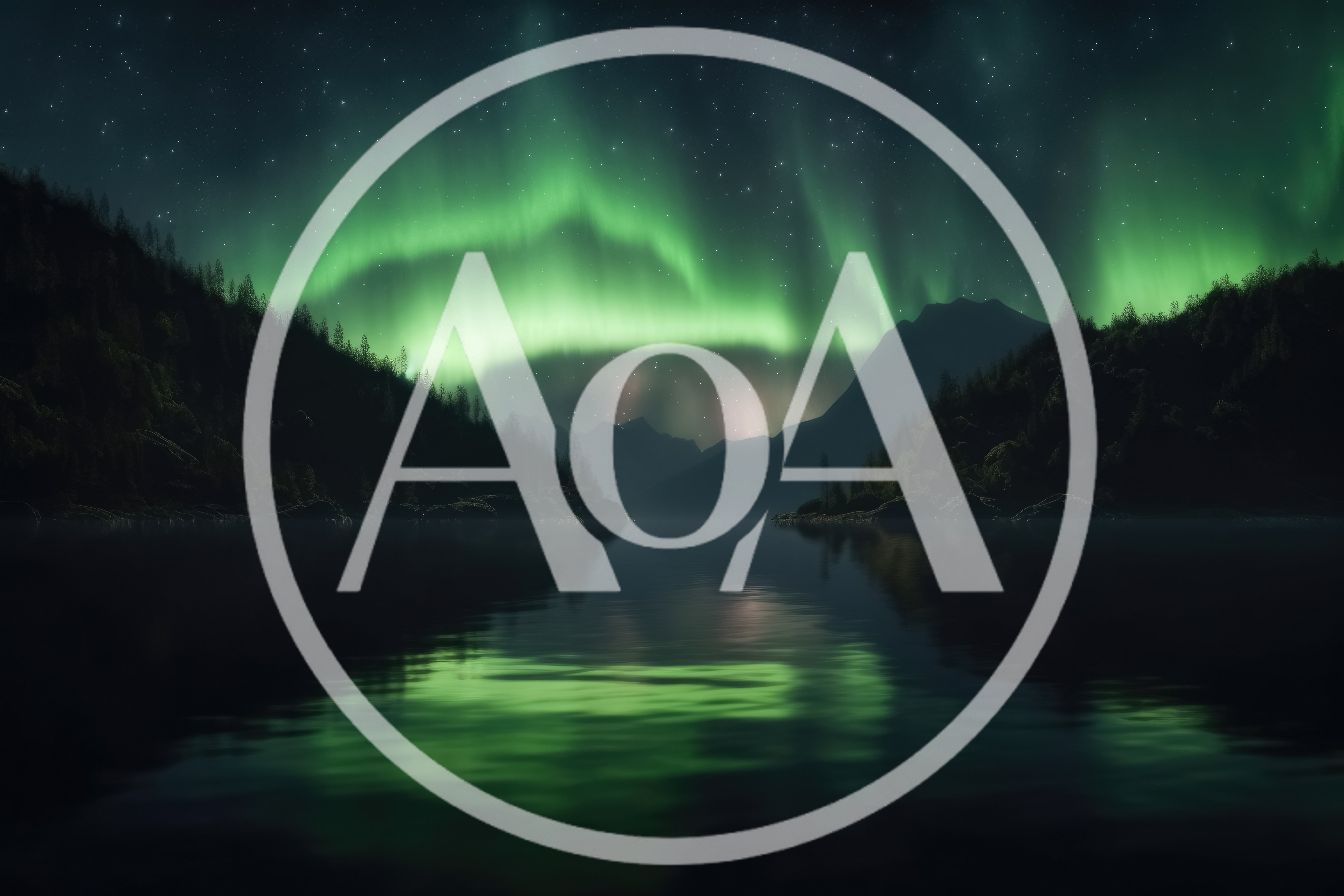 Breathtaking Aurora Borealis Over A Calm Mountain Lake