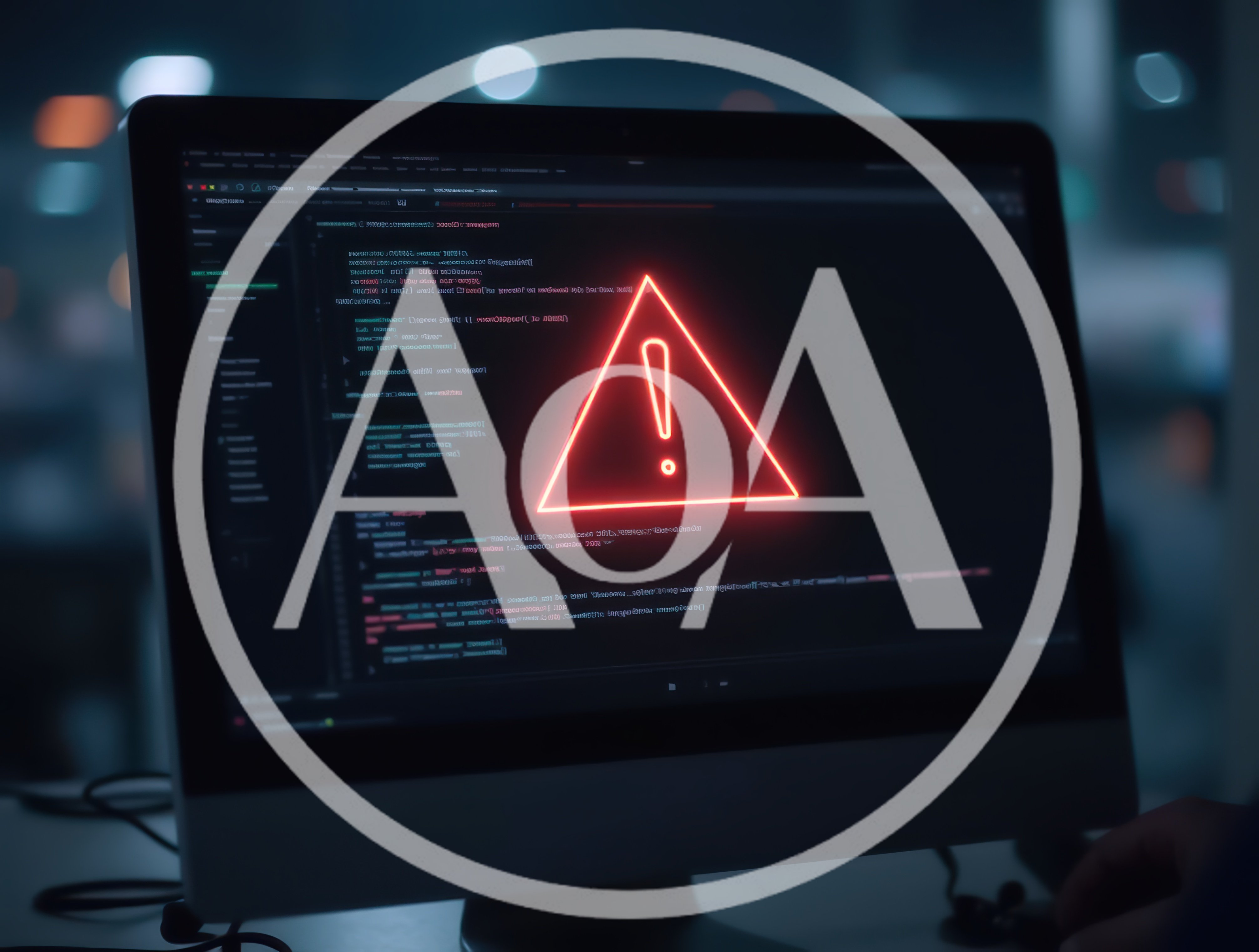 Computer Monitor Displaying Critical System Error Warning