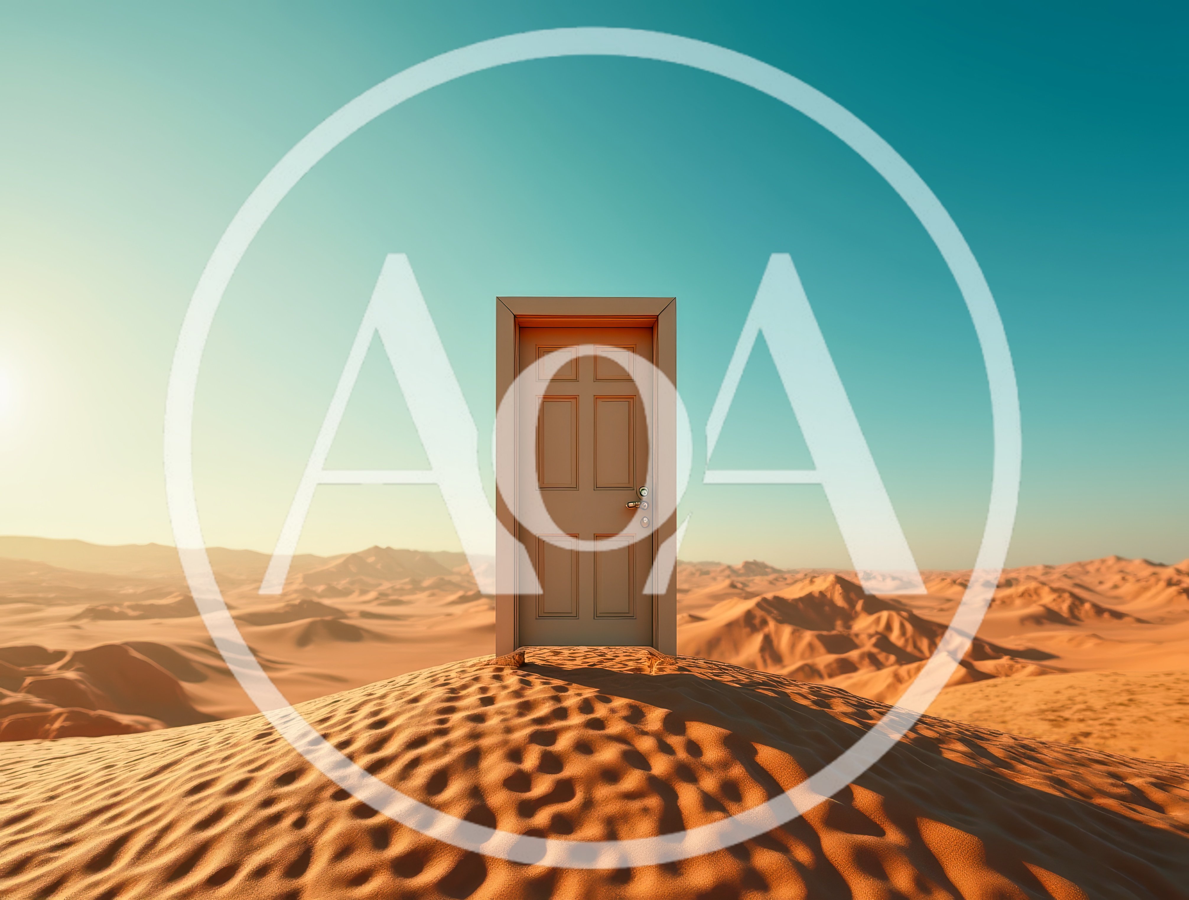 Standalone Door Standing Alone In A Vast Desert Landscape