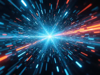 Abstract Digital Warp Speed Light Tunnel