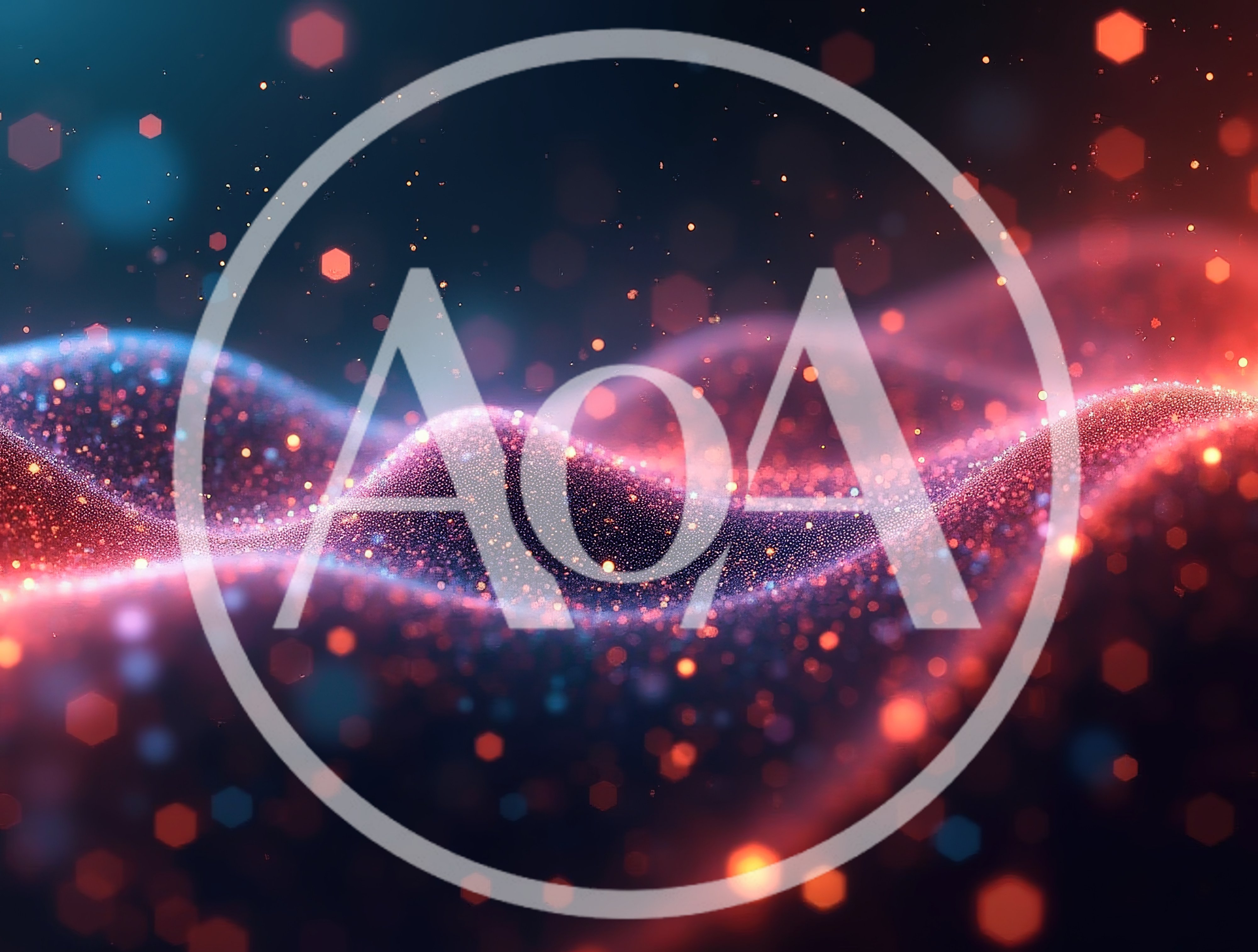 Abstract Glowing Particle Wave Motion Background