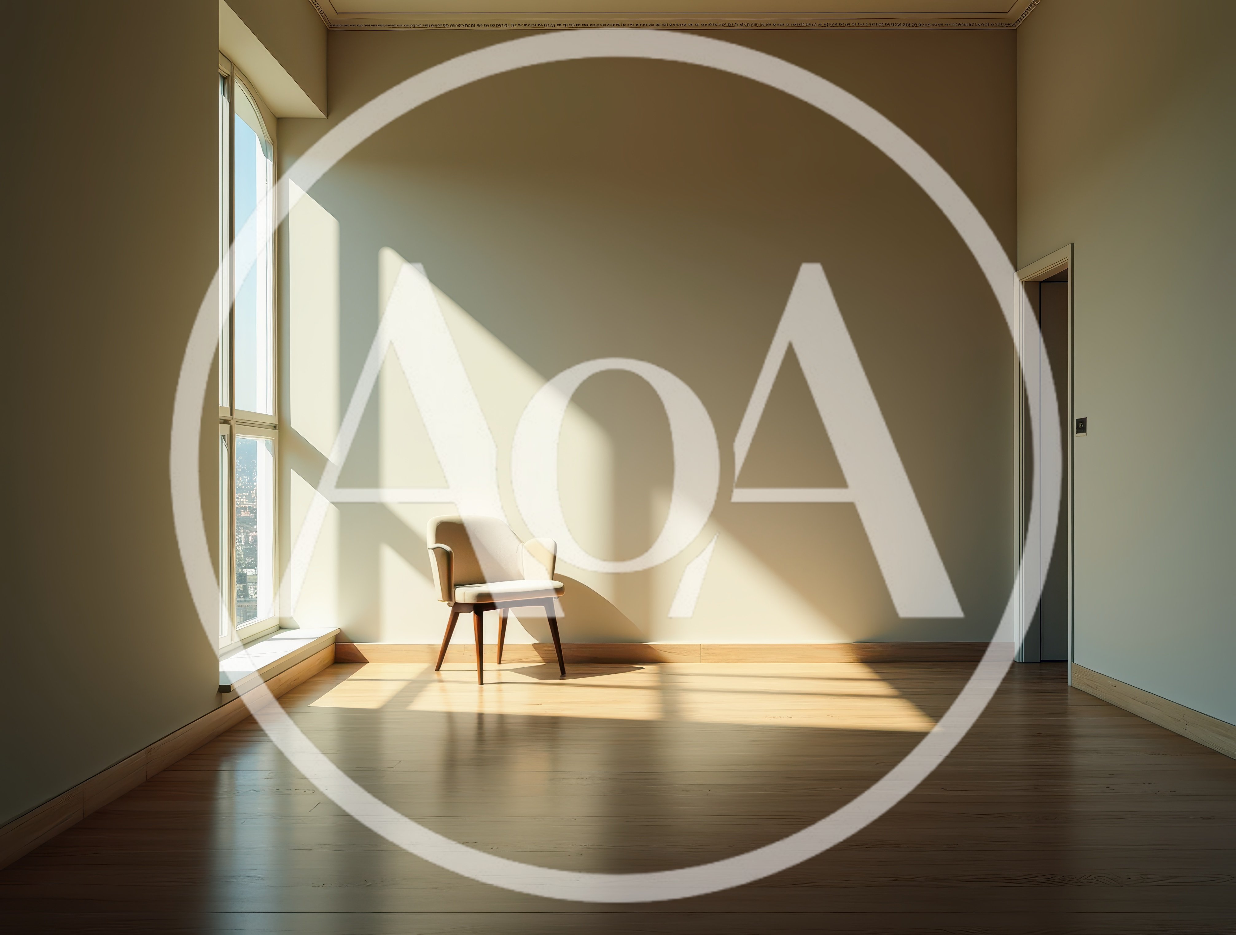 Minimalist Room With A Single Chair And Sunlight