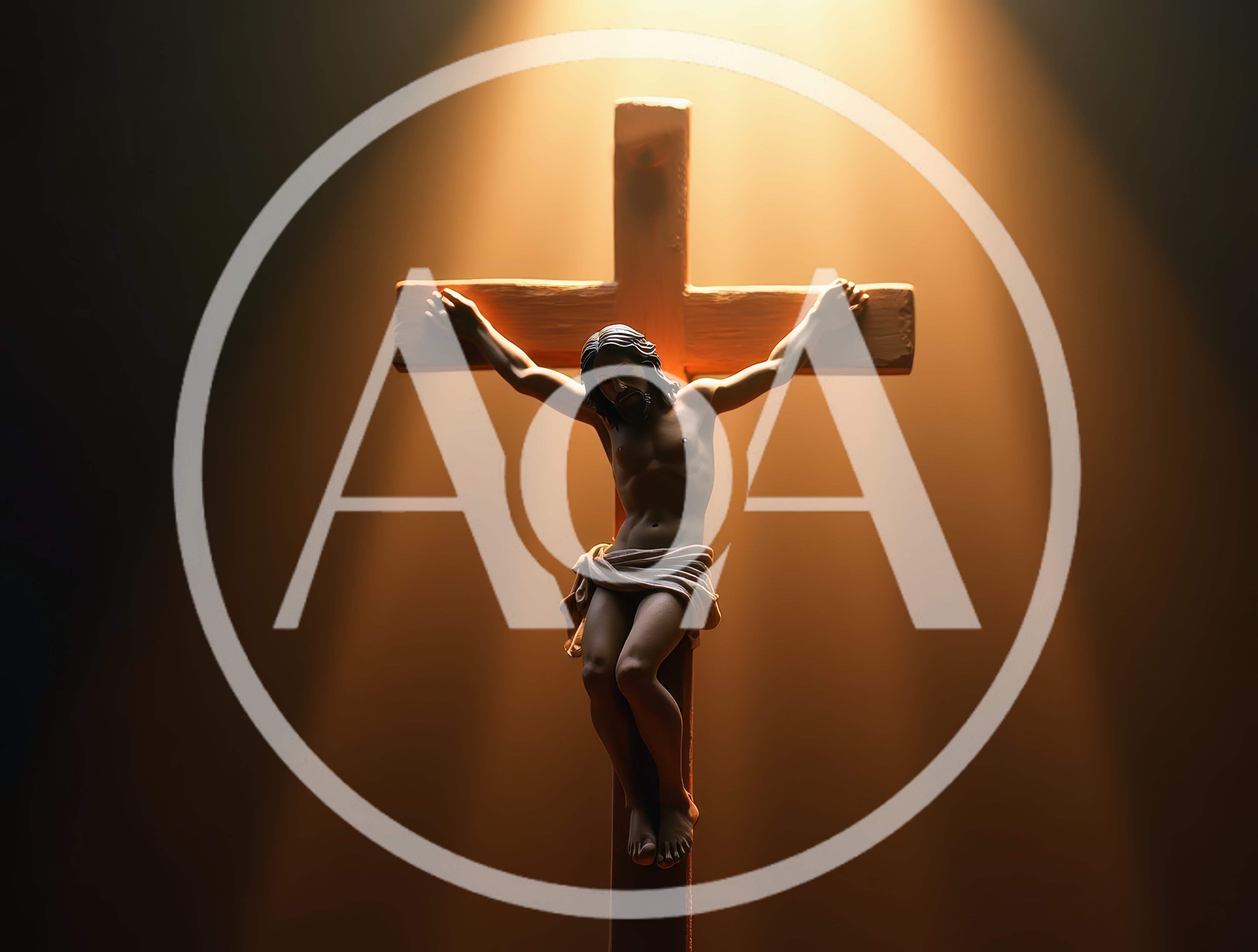 Crucifixion Of Jesus Christ On Wooden Cross