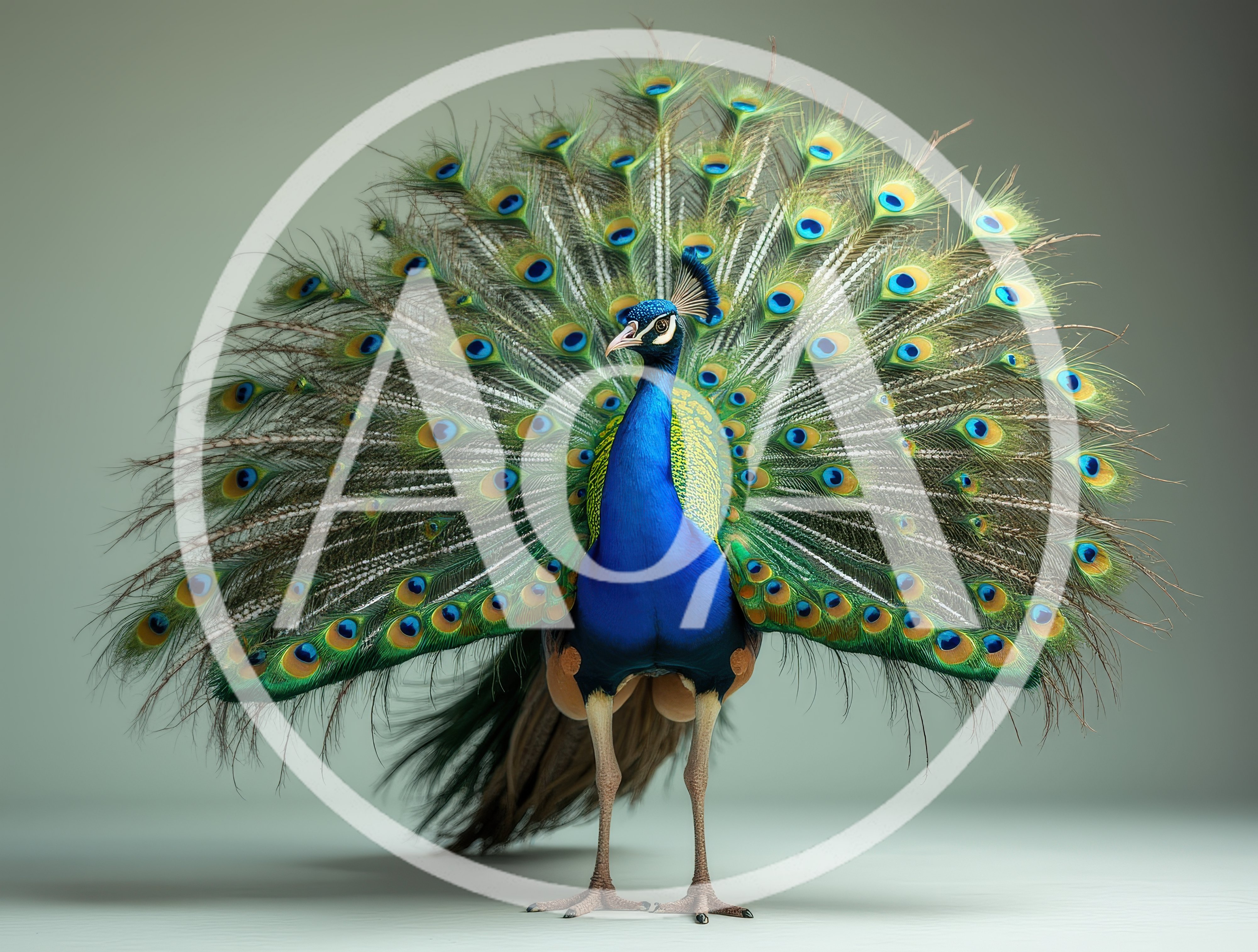 Majestic Indian Peacock Displaying Vibrant Plumage