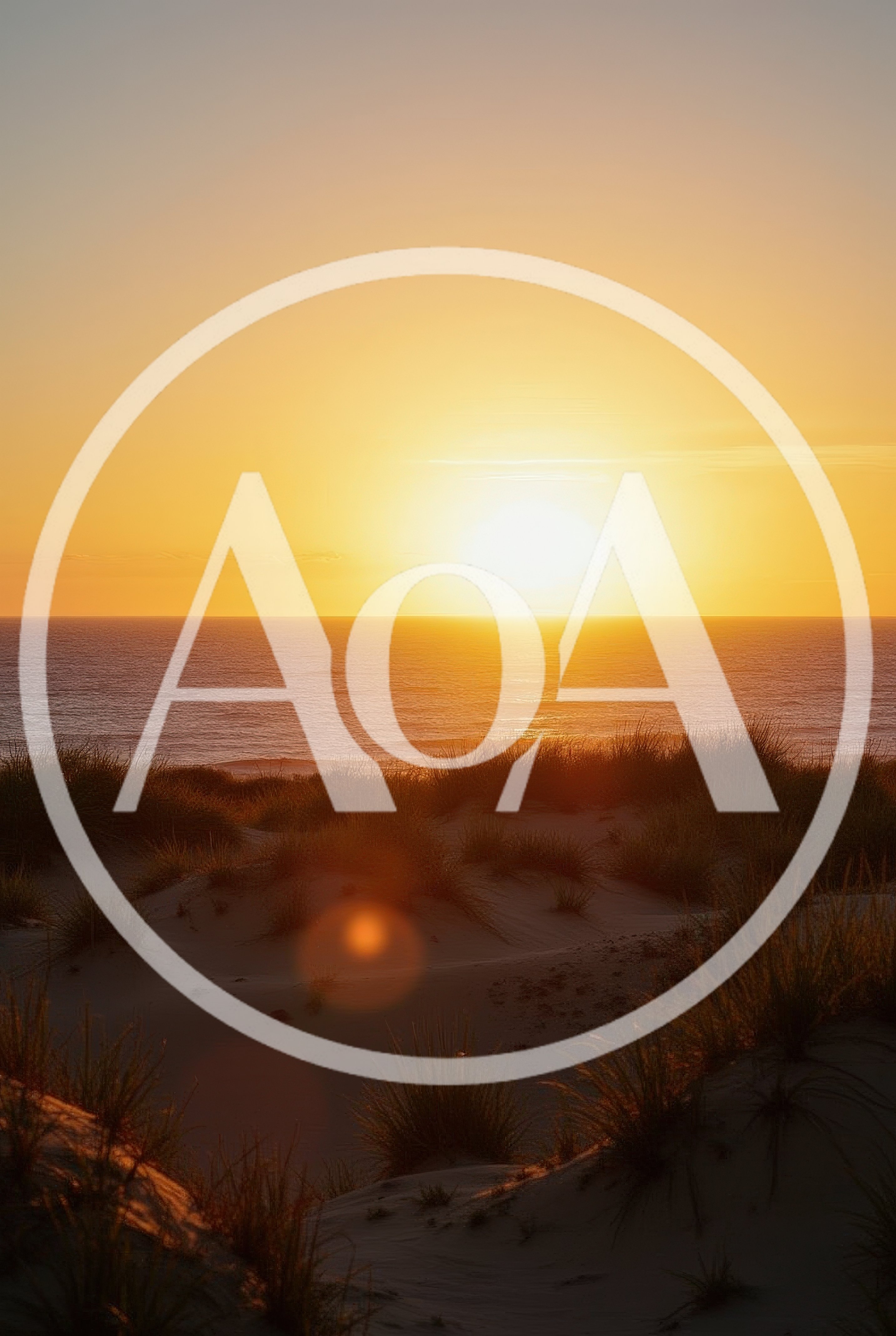 Golden Sunset Over Coastal Sand Dunes