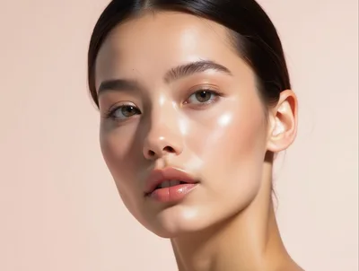 Portrait Of A Young Woman With Glowing Skin