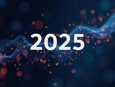 2025 New Year Celebration Digital Abstract Background