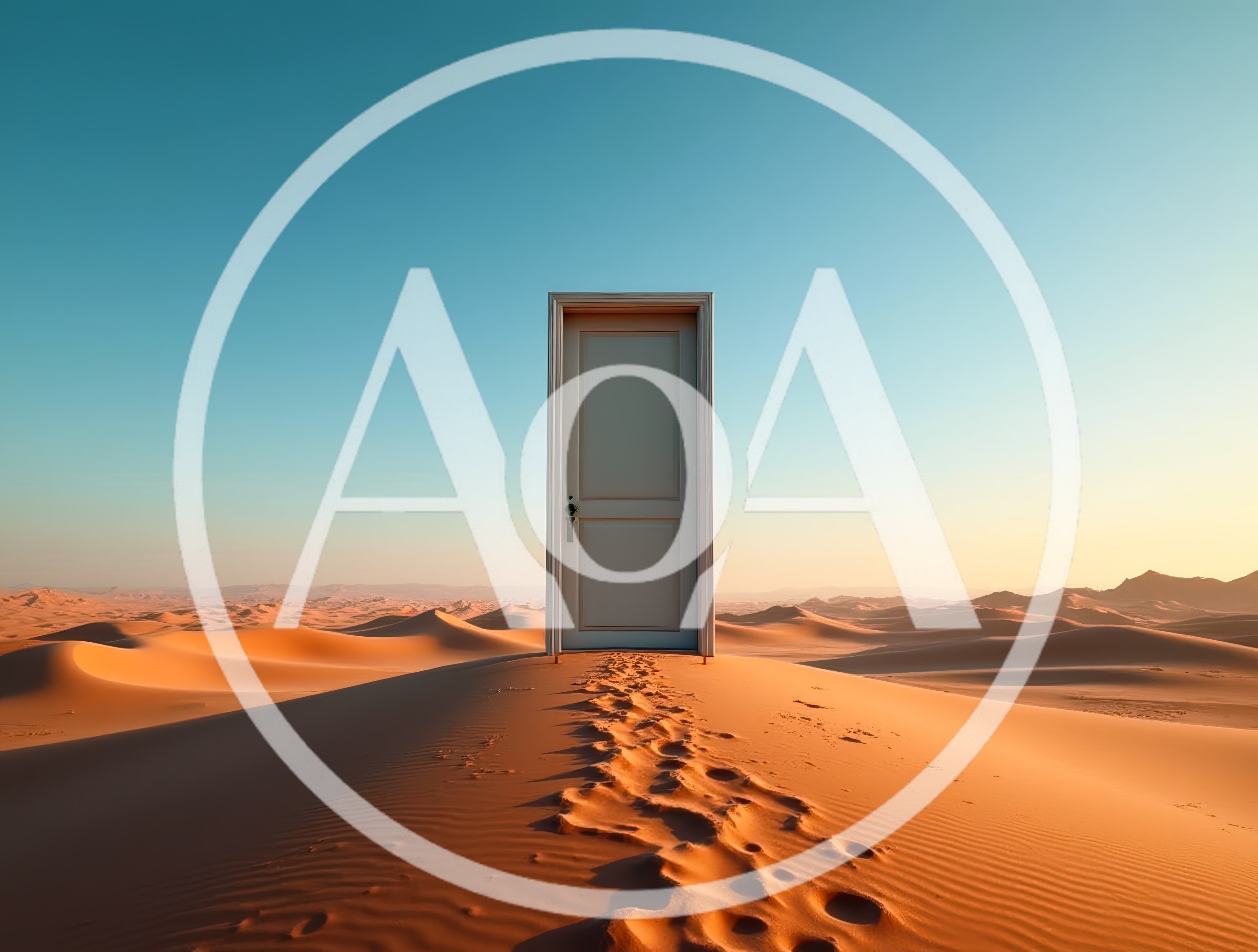 Standalone Door Standing Alone In A Vast Desert Landscape
