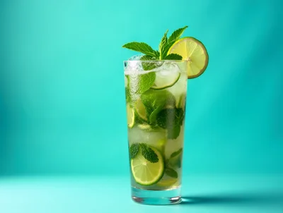 Refreshing Mojito Cocktail With Lime And Mint