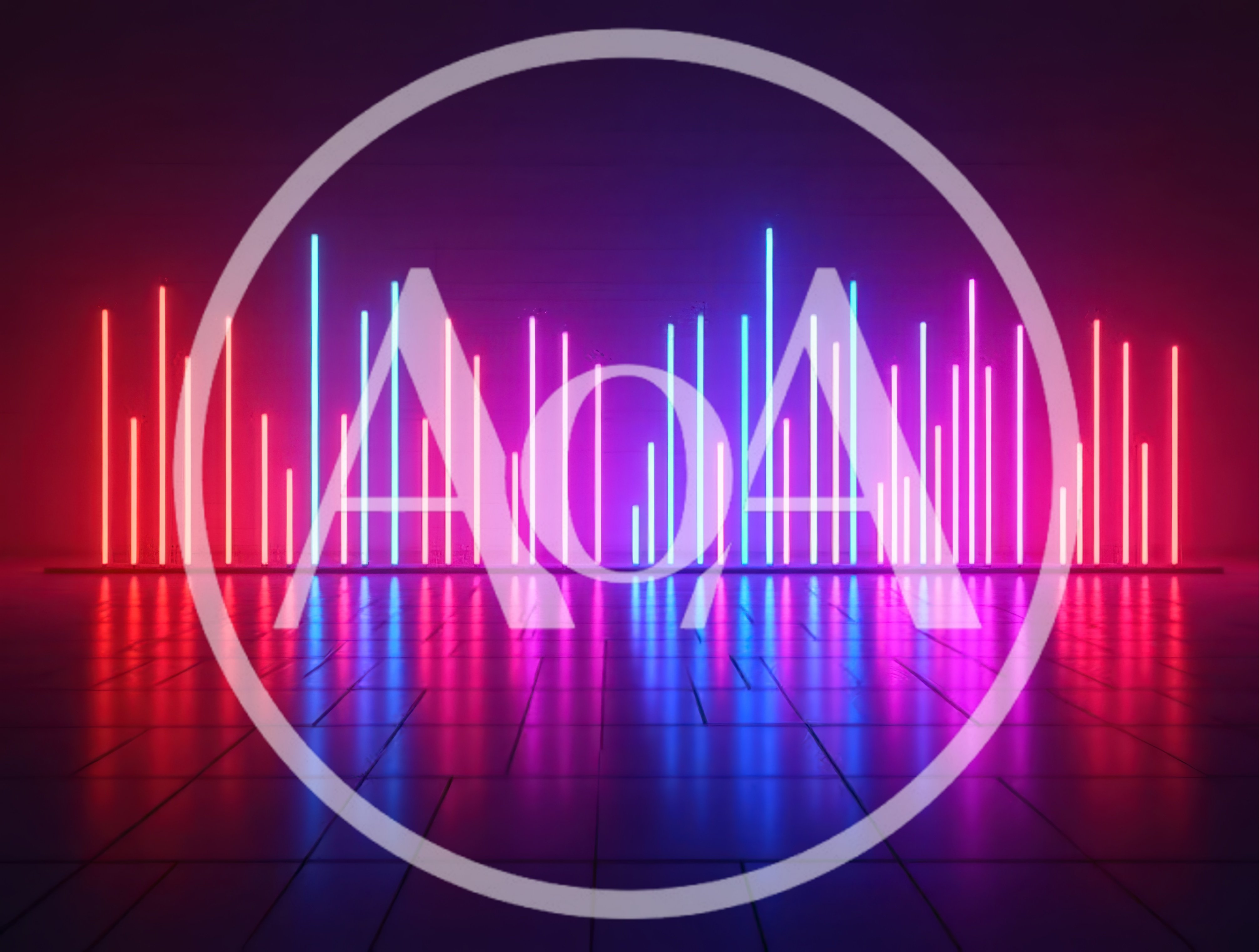 Neon Light Bars Visualizer Background