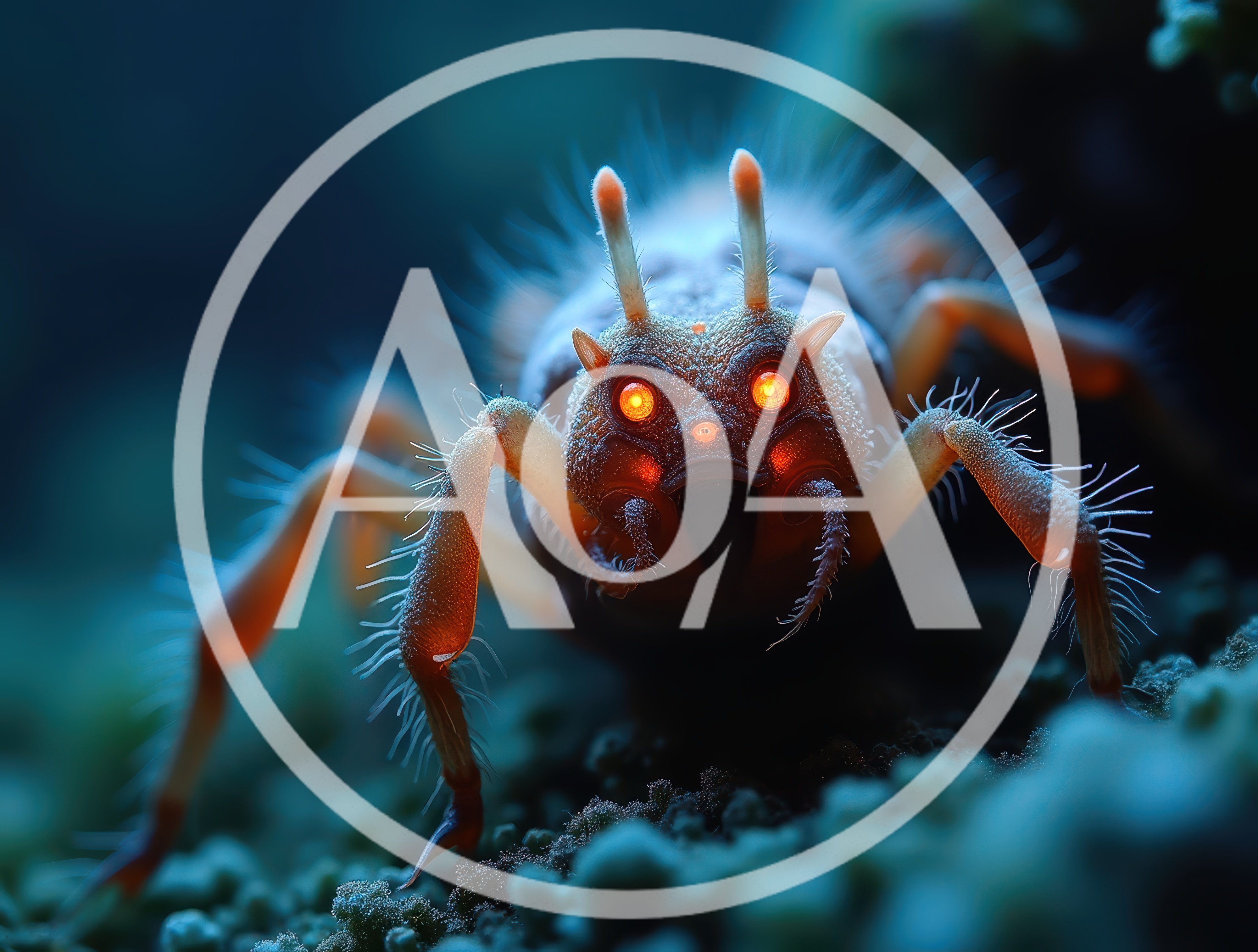 Macro Close Up Of A Glowing Alien Insect