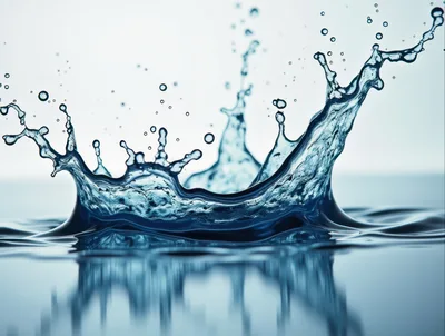 Dynamic Water Splash Crown With Droplets