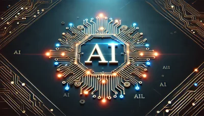 Digital Artificial Intelligence Processor Chip Concept