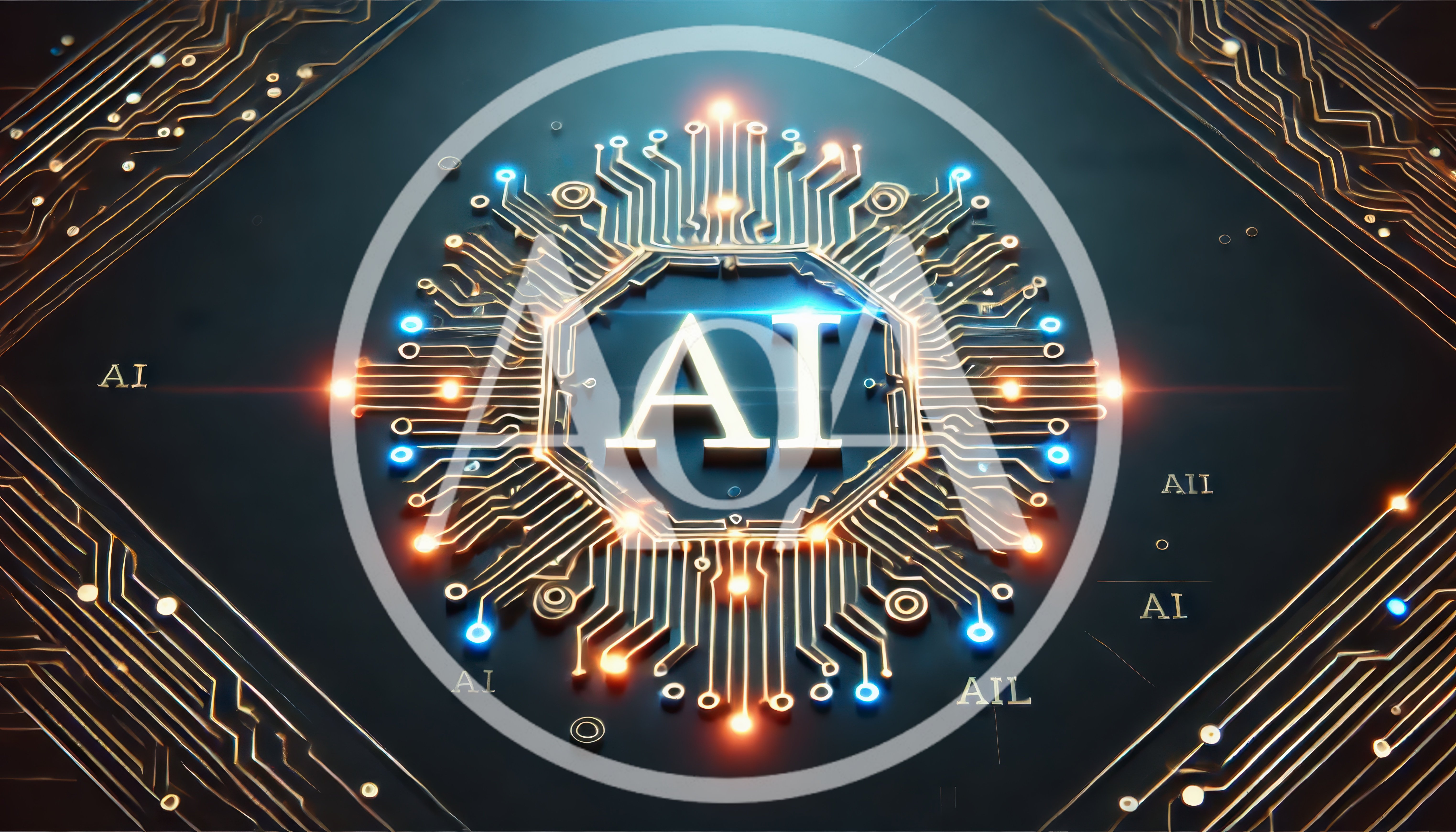 Digital Artificial Intelligence Processor Chip Concept