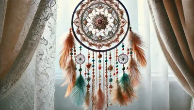 Intricate Dreamcatcher Hanging Against A Bright Window