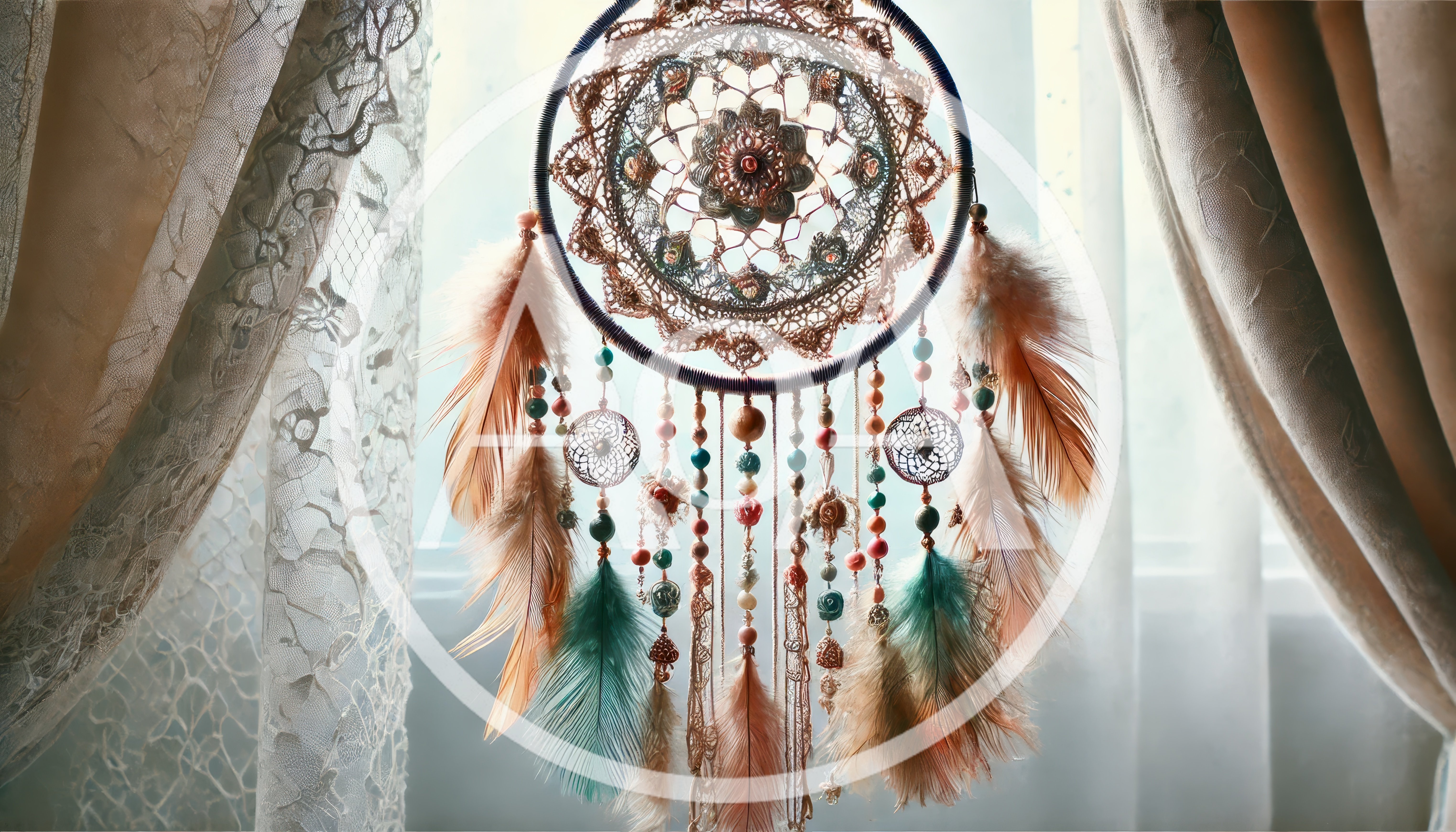 Intricate Dreamcatcher Hanging Against A Bright Window