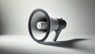 Studio Shot Of A Modern Megaphone