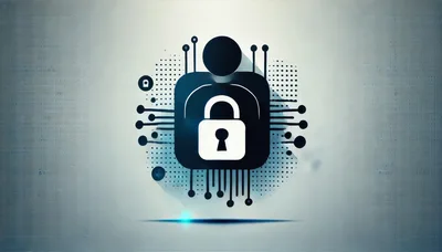 Digital Security Concept With Human Silhouette And Padlock
