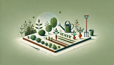 Isometric Illustration Of A Vegetable Garden Plot