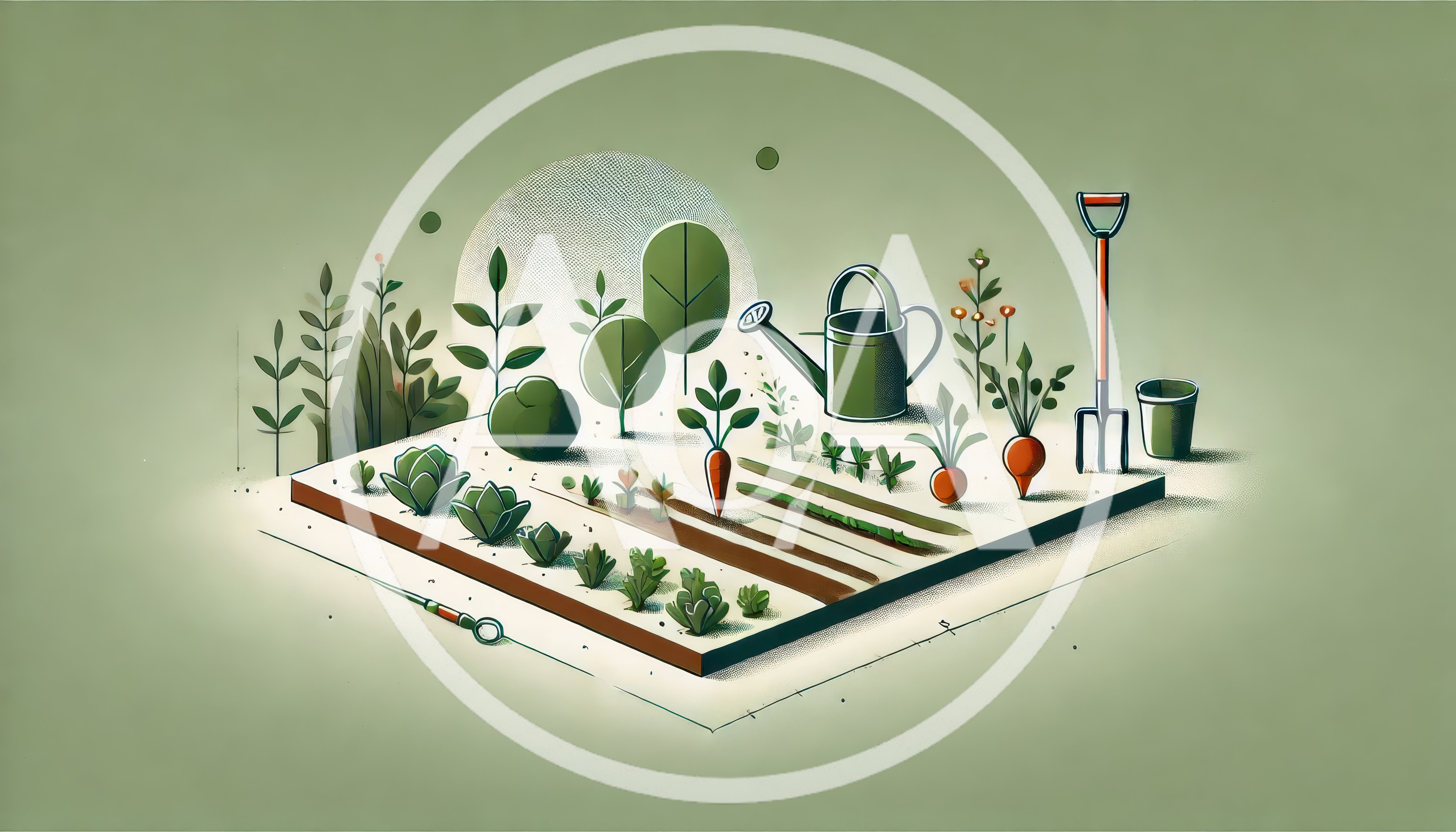 Isometric Illustration Of A Vegetable Garden Plot