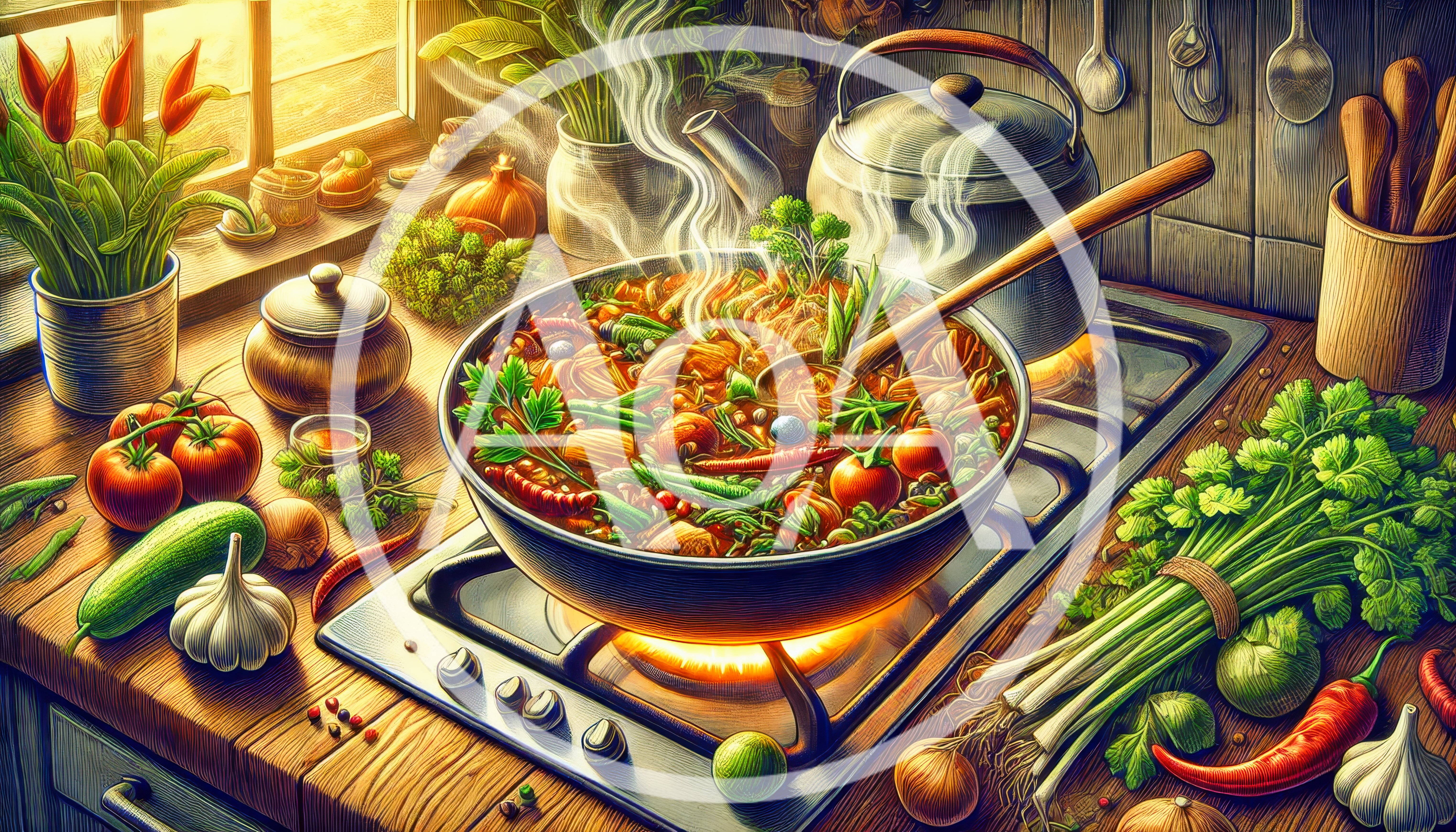 Cooking Fresh Vegetable Stir Fry In A Kitchen