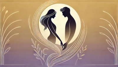 Romantic Silhouette Of A Couple Holding Hands