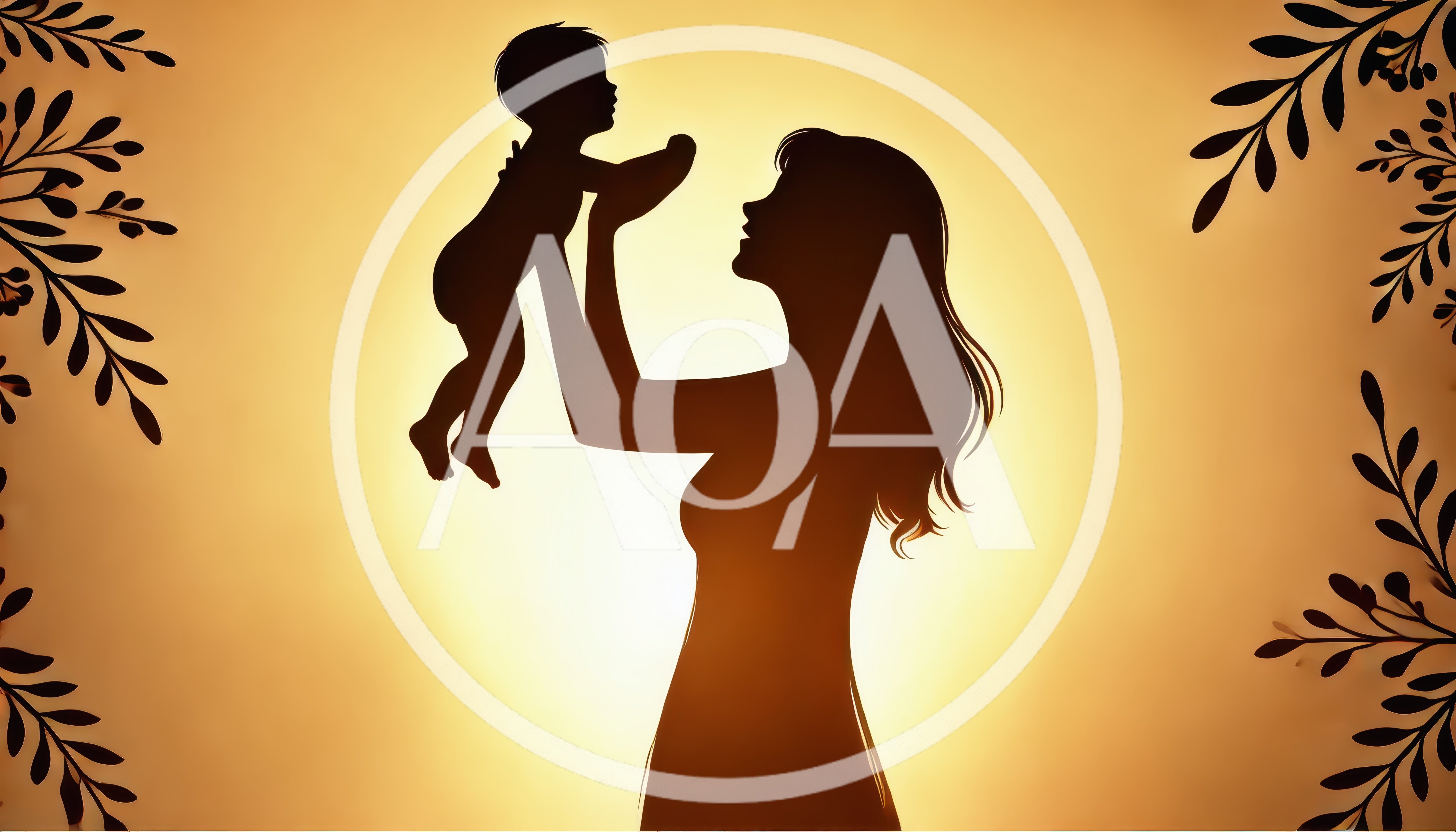 Silhouette Of A Mother Lifting Her Baby