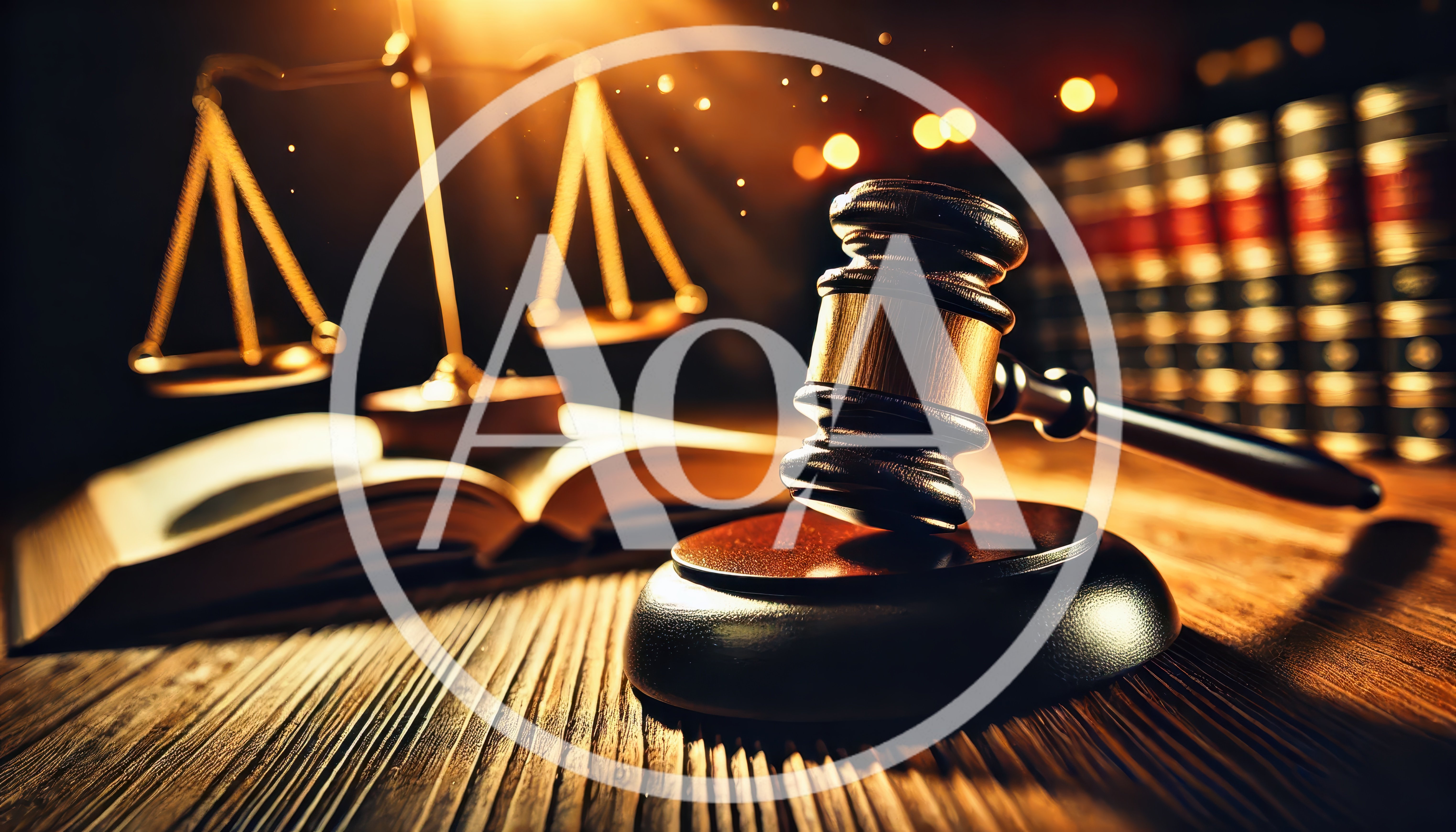 Gavel And Scales Of Justice On Legal Desk