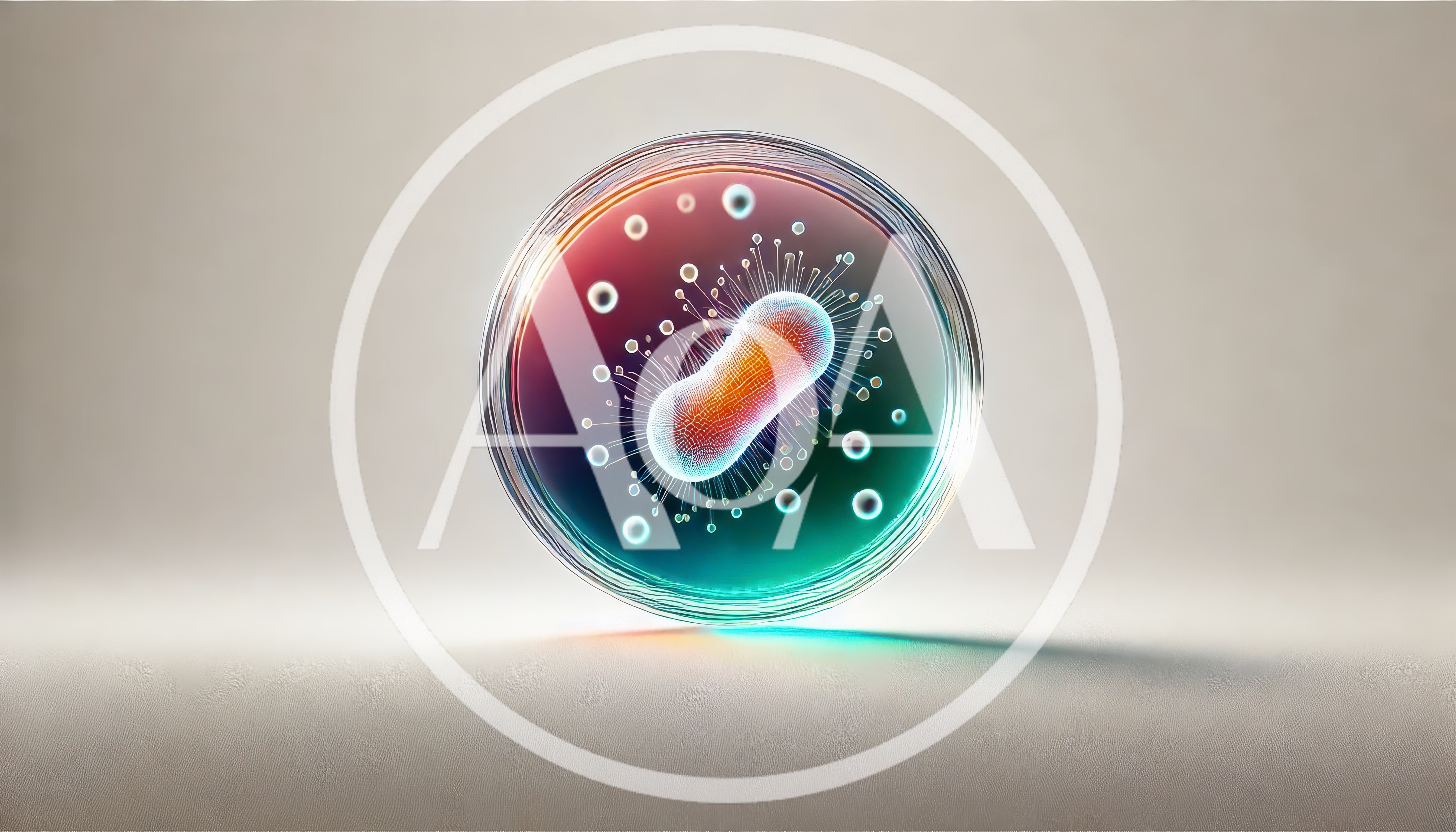 Microscopic Bacterium Inside A Glass Petri Dish