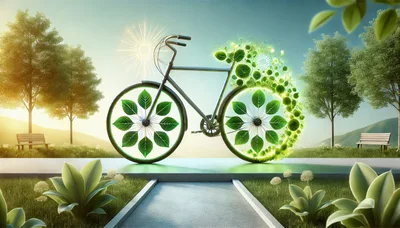 Conceptual Eco Friendly Bicycle With Leaf Wheels
