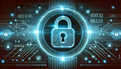 Digital Security Concept With Glowing Padlock Icon