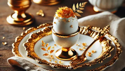 Luxury Soft Boiled Egg With Gold Leaf Garnish