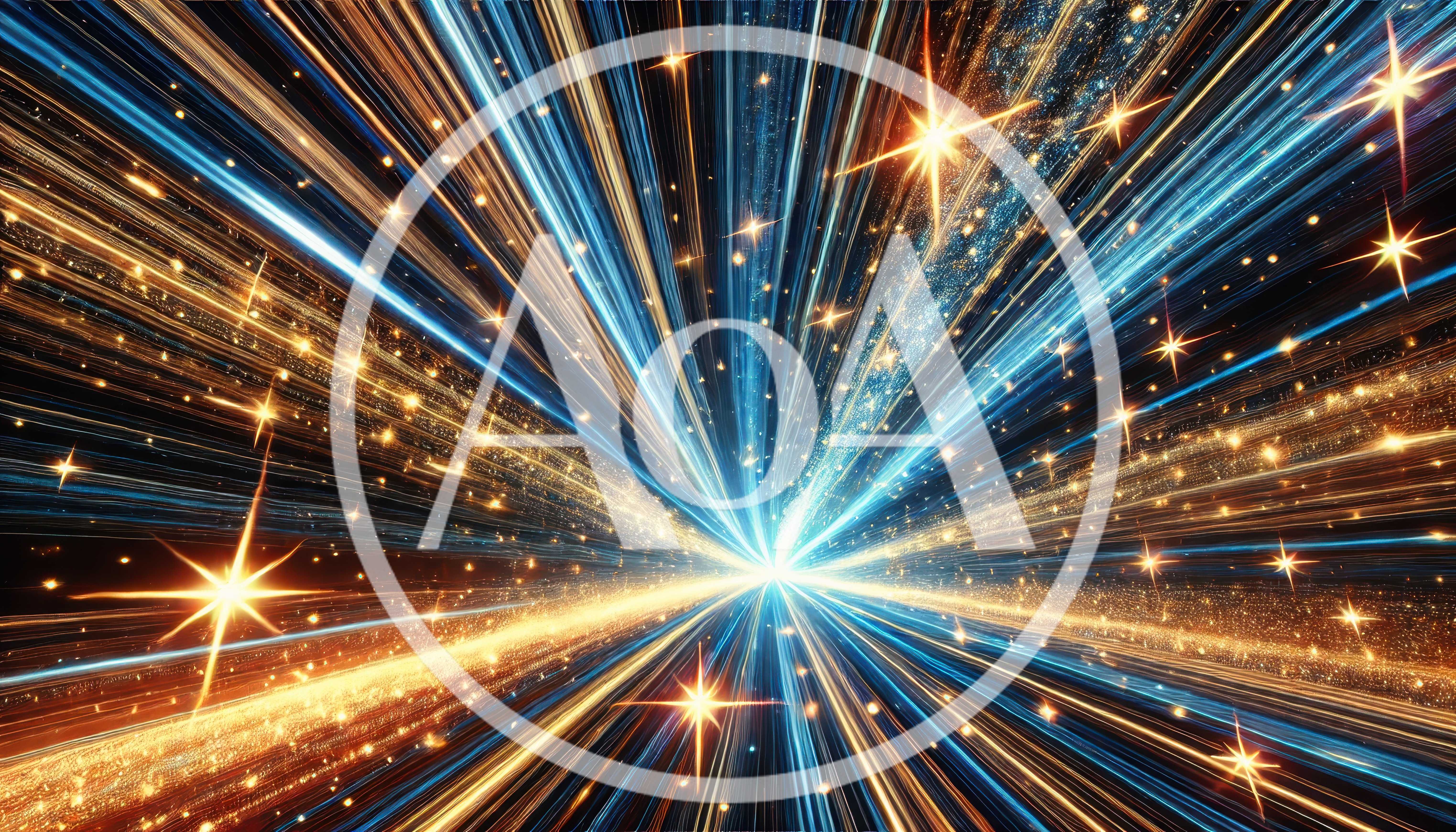 Abstract Cosmic Warp Speed Light Streaks