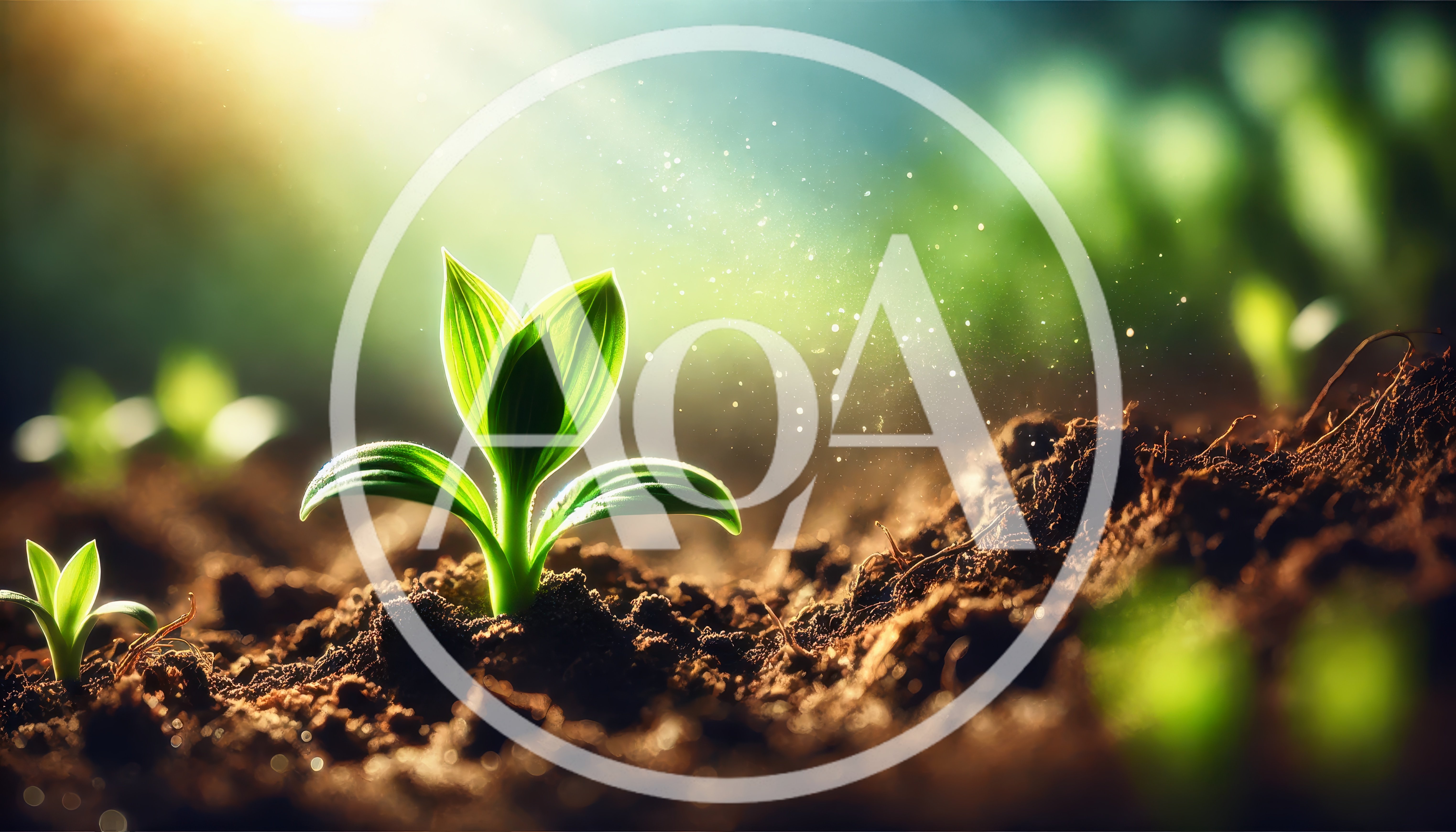 Small Green Sprout Growing From Fertile Soil