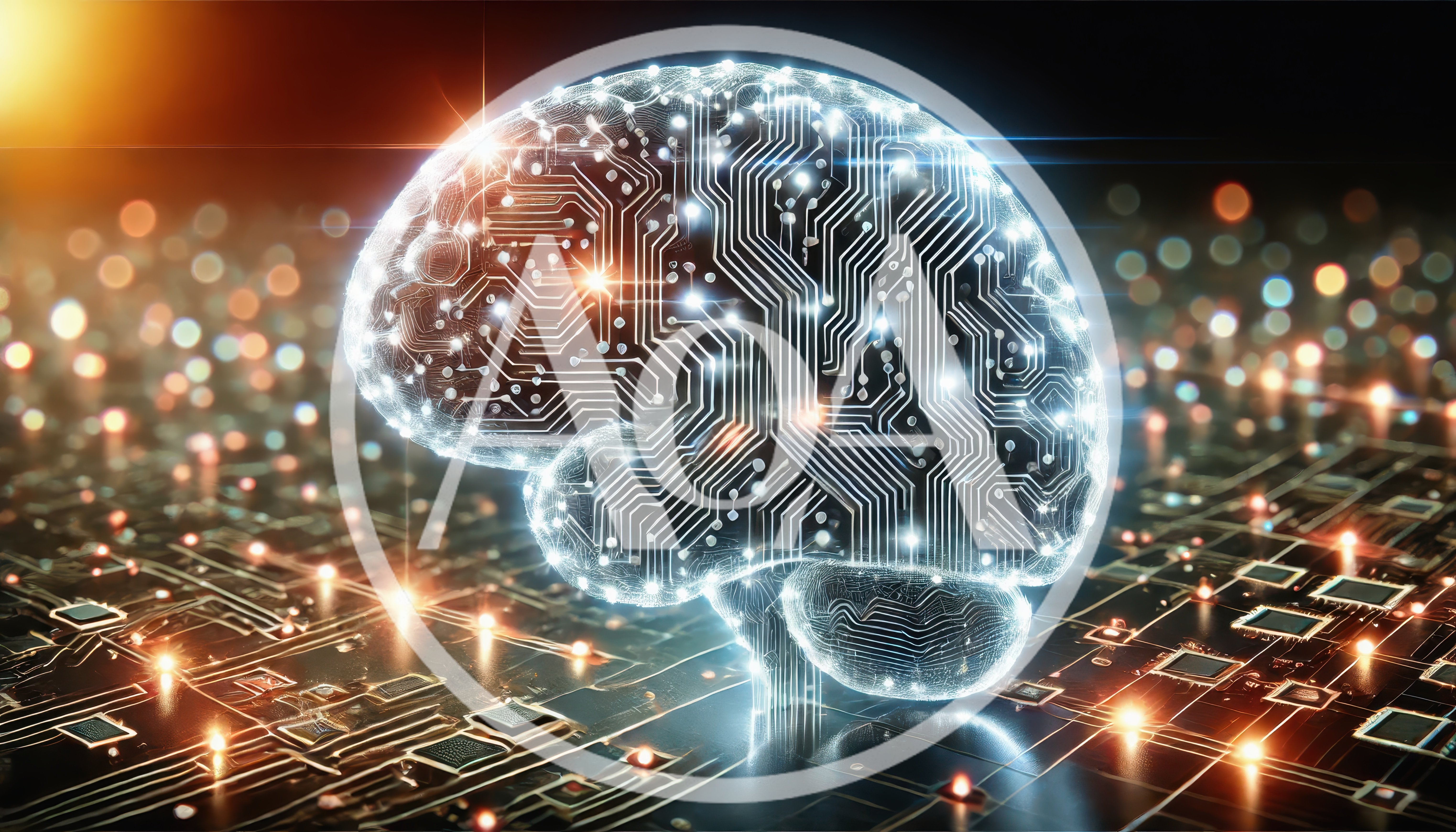 Digital Brain Concept With Circuit Board Patterns