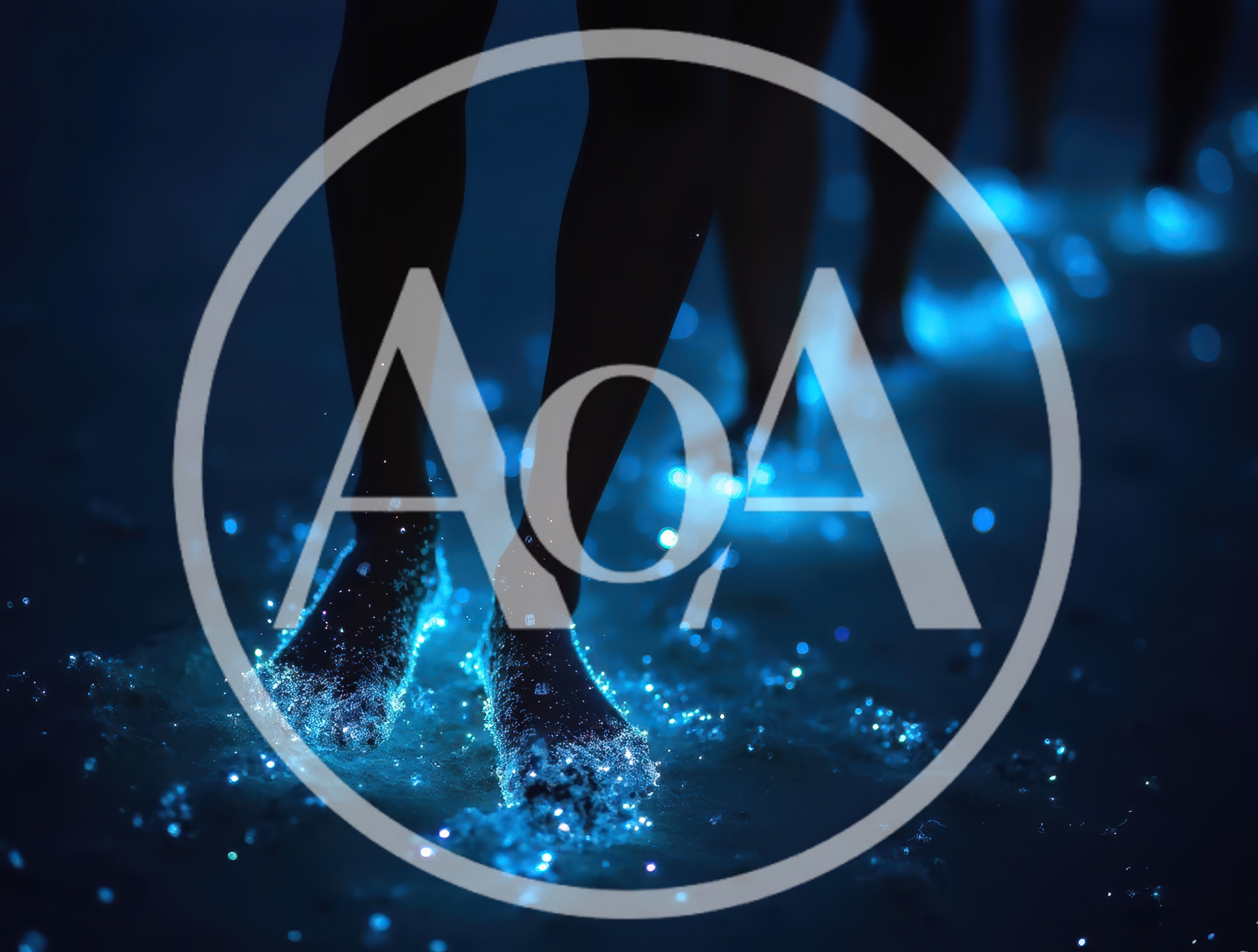People Walking Through Bioluminescent Waves At Night