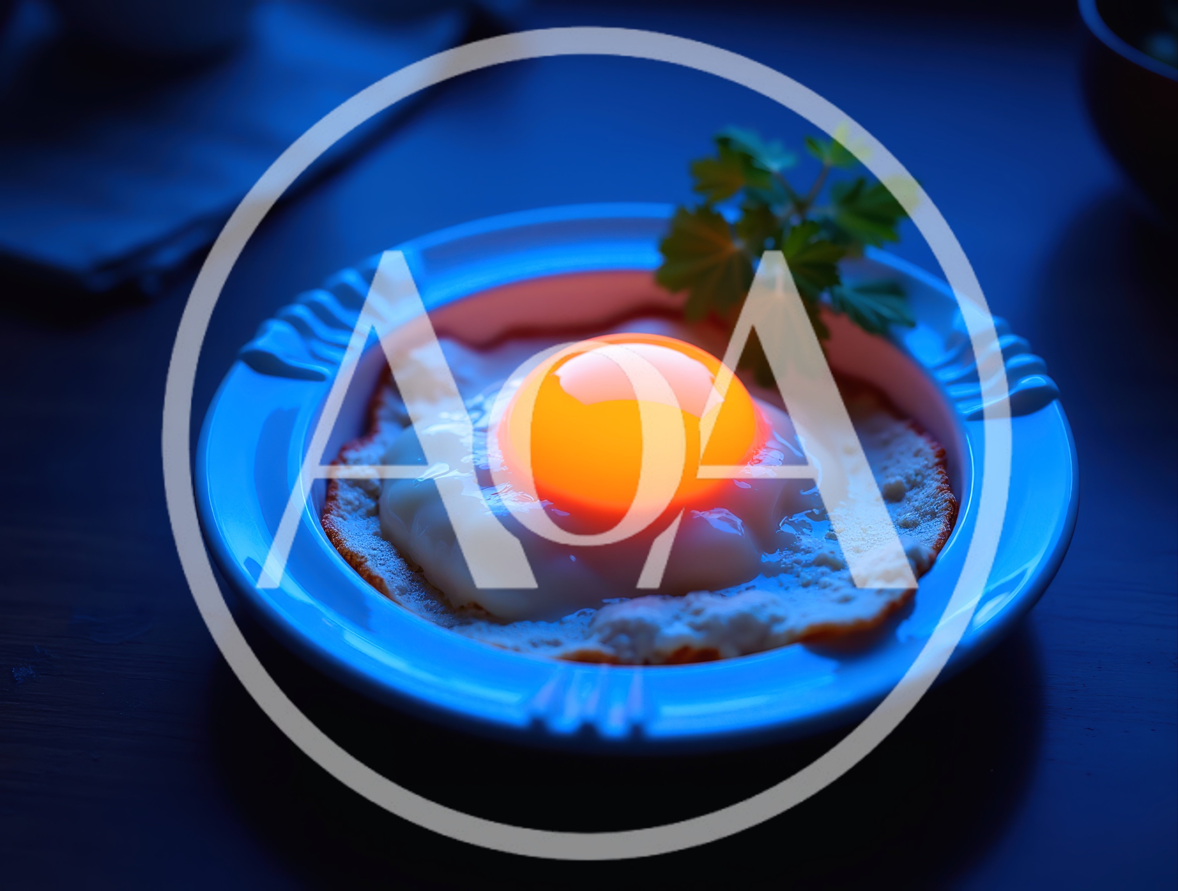 Glowing Fried Egg On A Plate