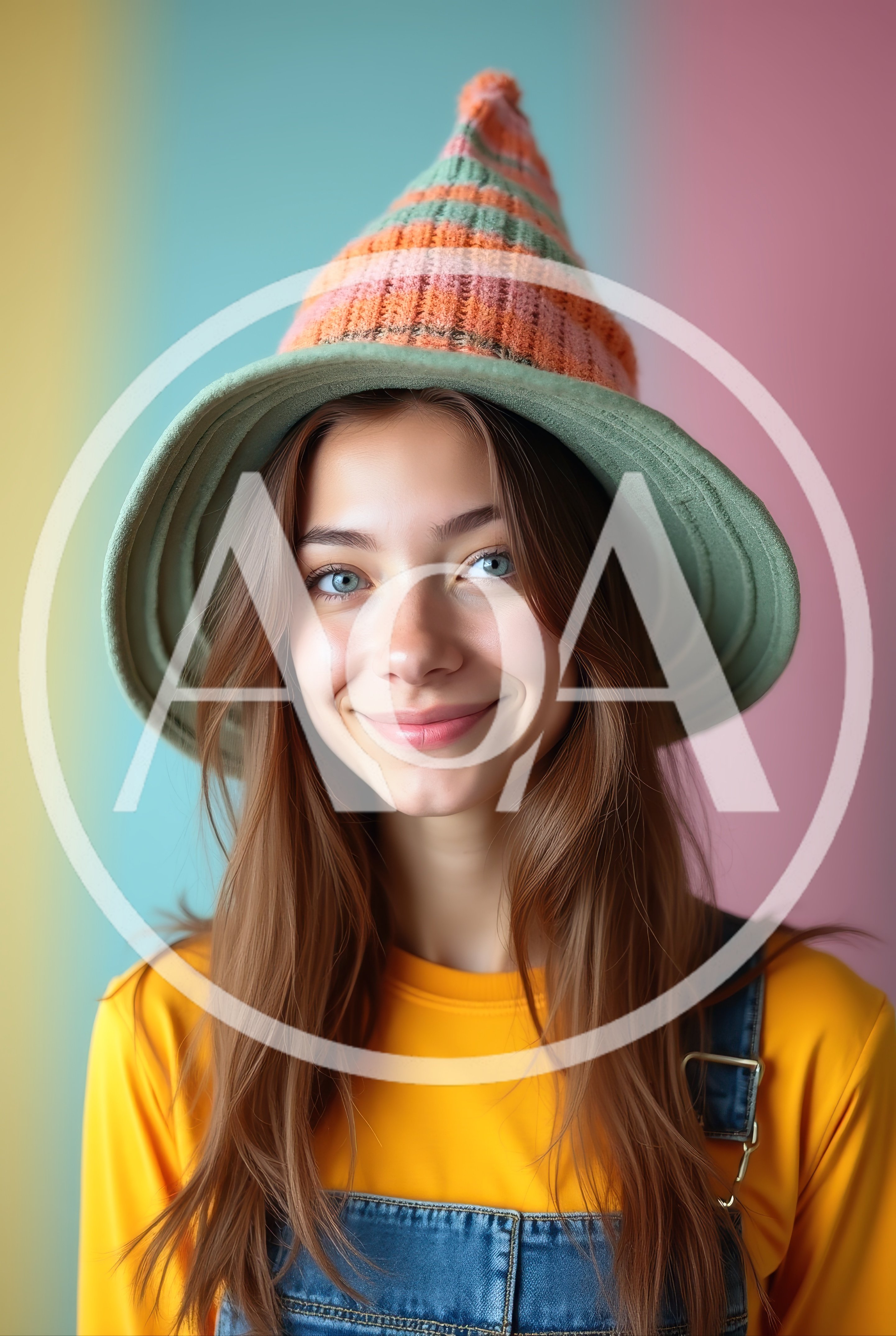Portrait Of A Young Woman Wearing A Whimsical Hat