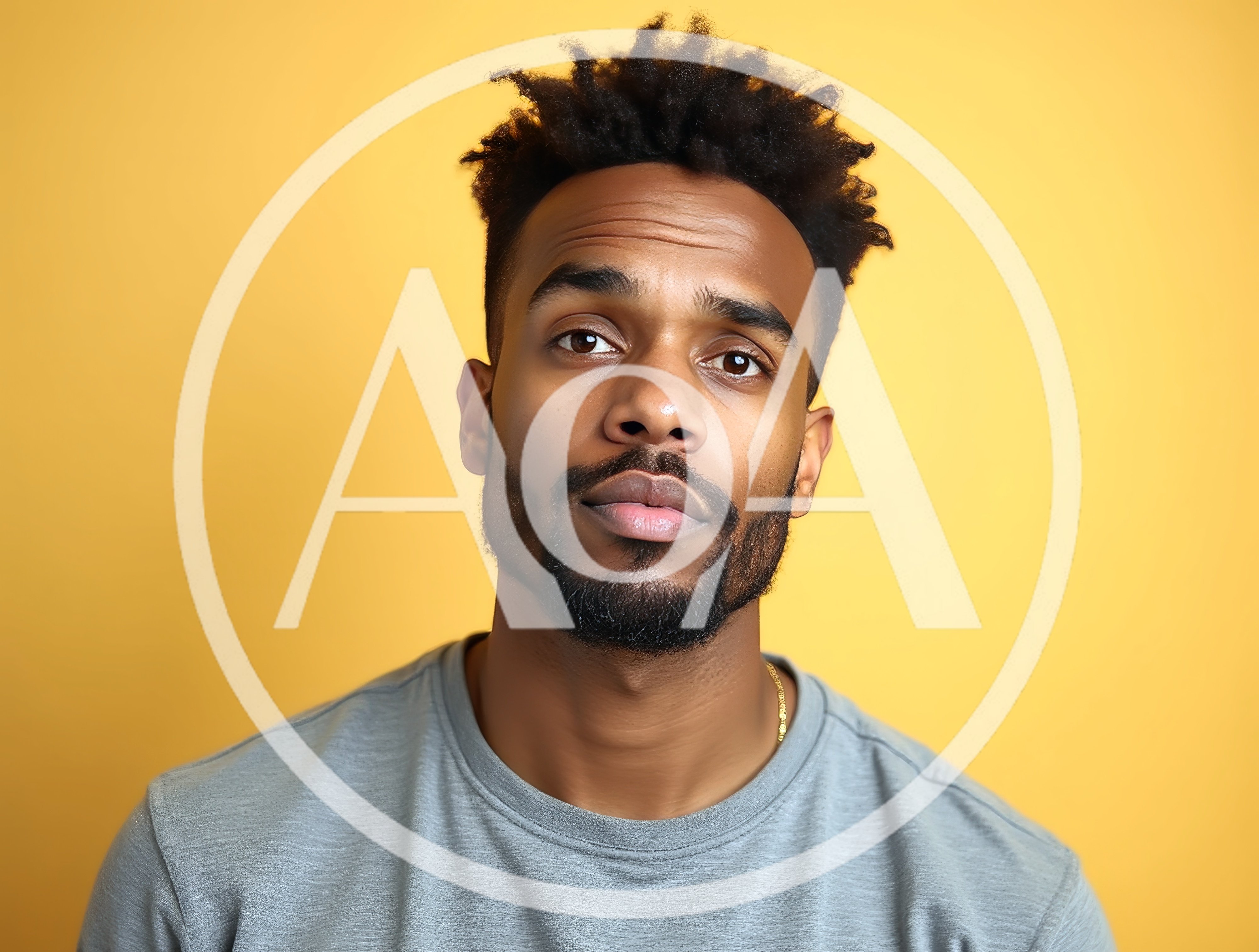 Portrait Of A Young Black Man With Textured Hair