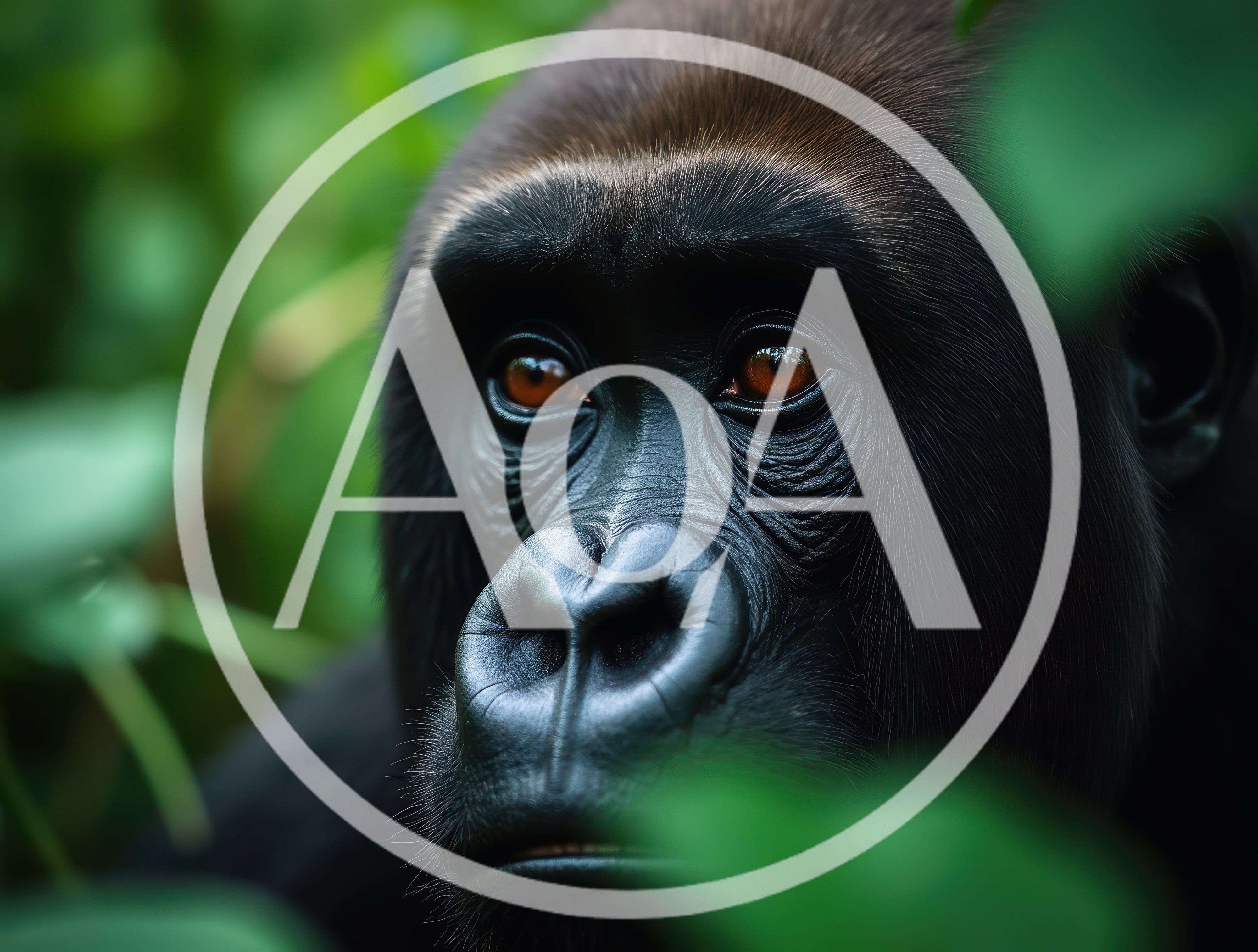 Close Up Portrait Of A Wild Mountain Gorilla