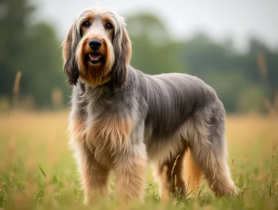 Otterhound Standing In A Grassy Field