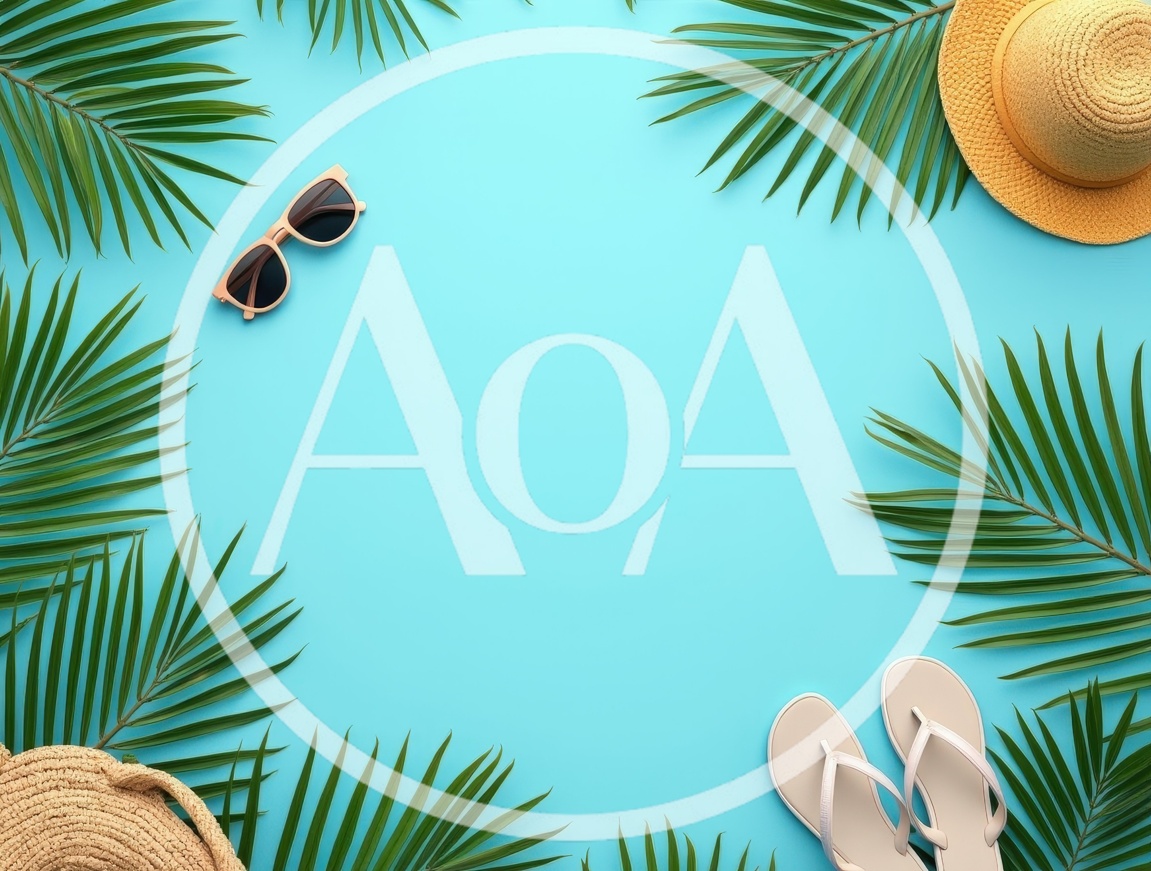 Summer Vacation Flat Lay With Beach Accessories