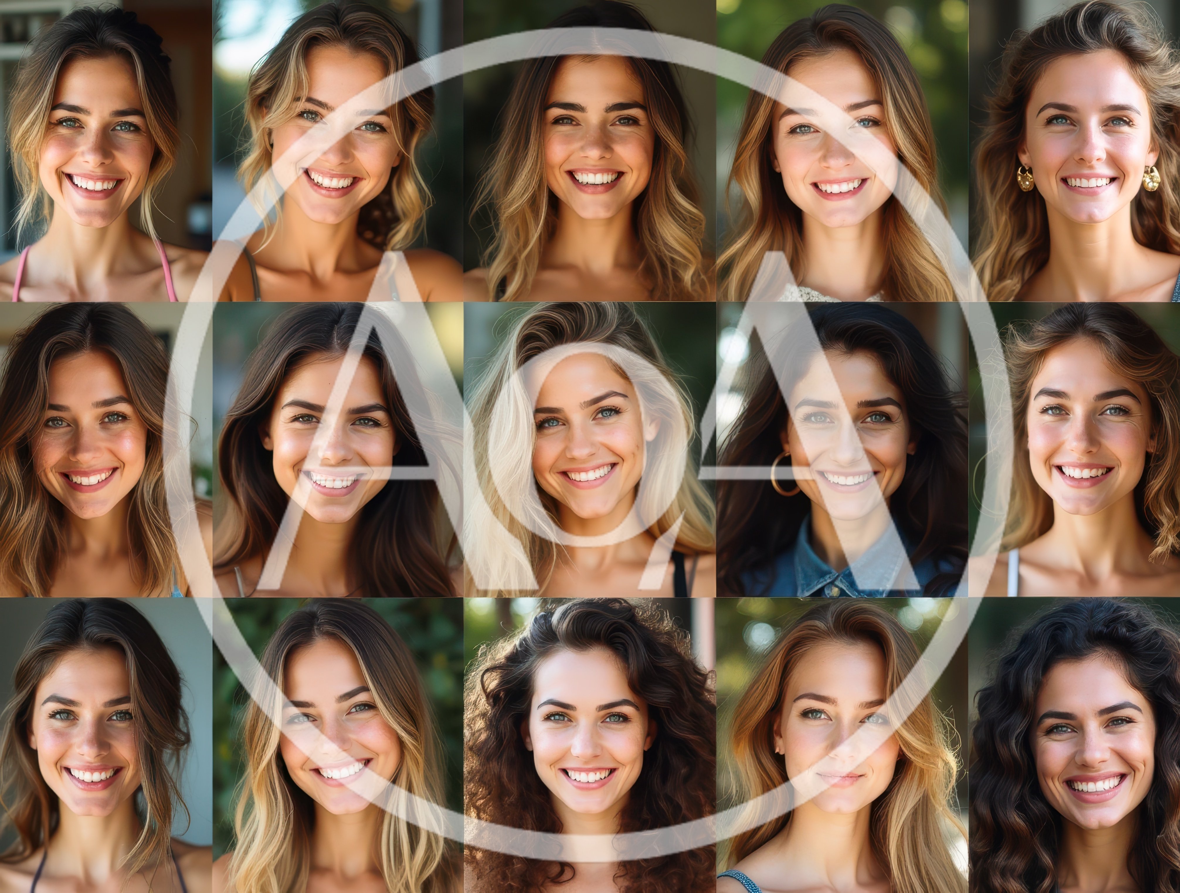 Collage Of Diverse Smiling Women Portraits