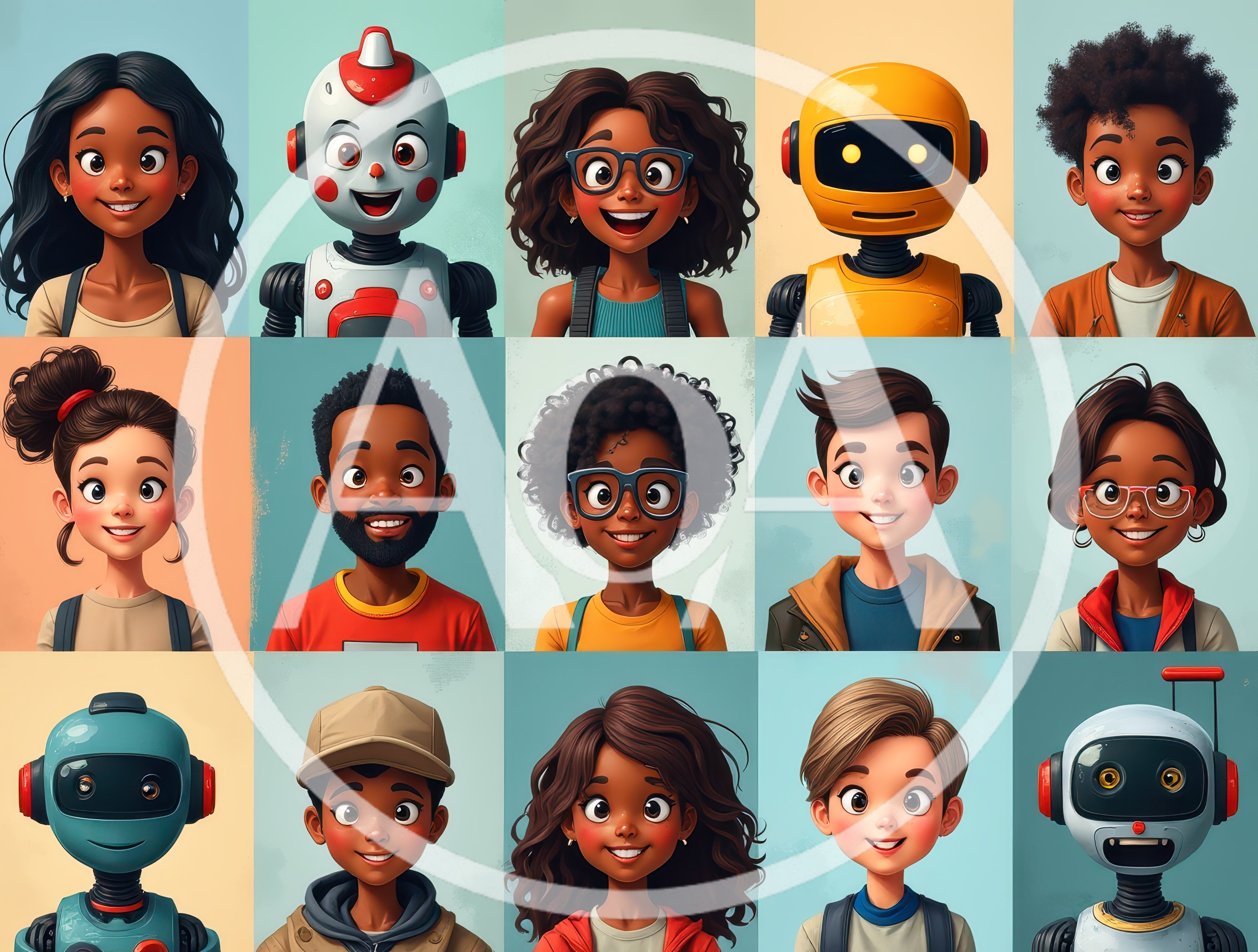 Diverse Collection Of Cartoon Character Portraits