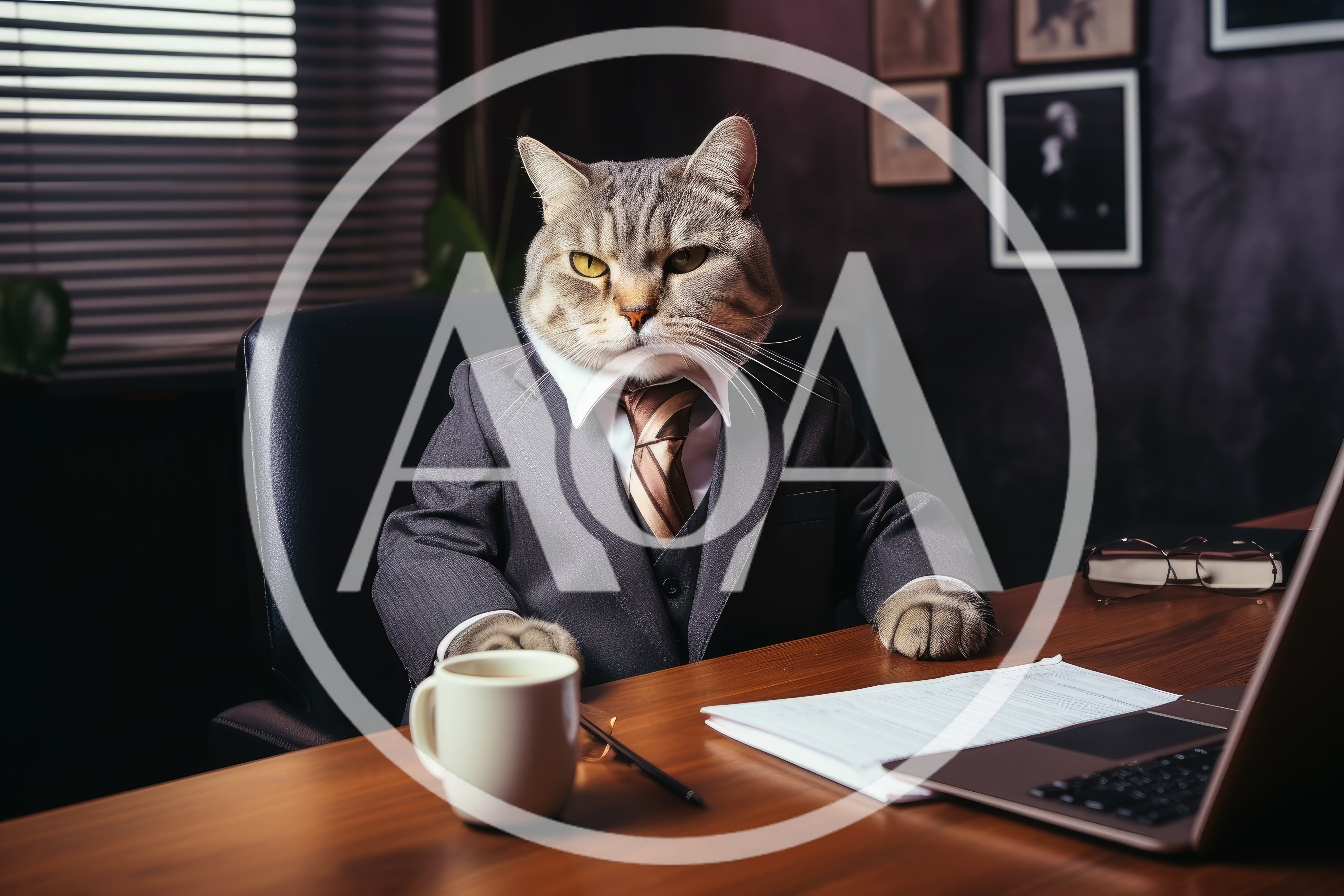 Professional Cat Businessman Working In A Corporate Office
