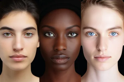 Close Up Portraits Of Three Diverse Women