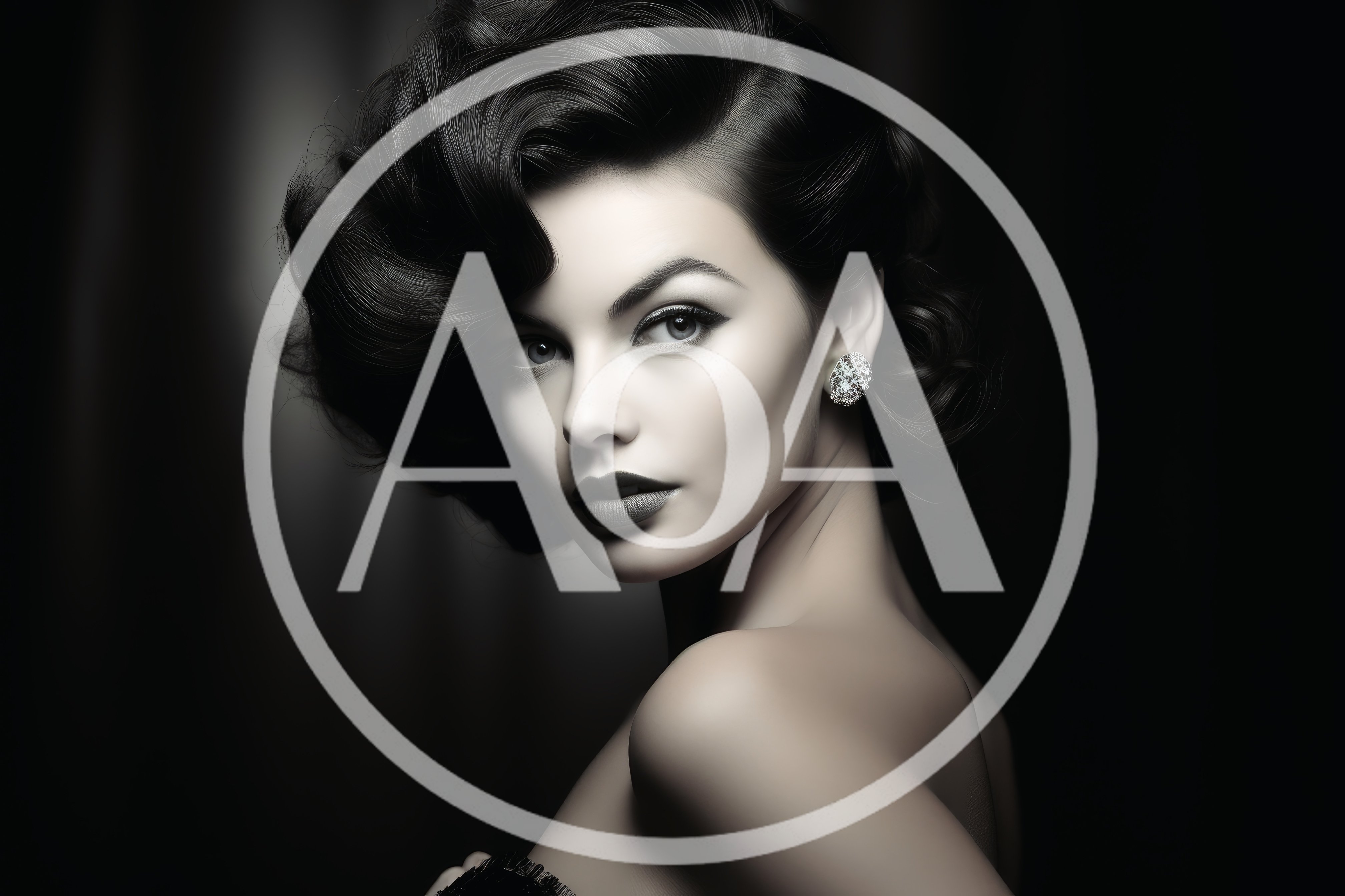 Glamorous Woman With Vintage Hairstyle In Studio Portrait