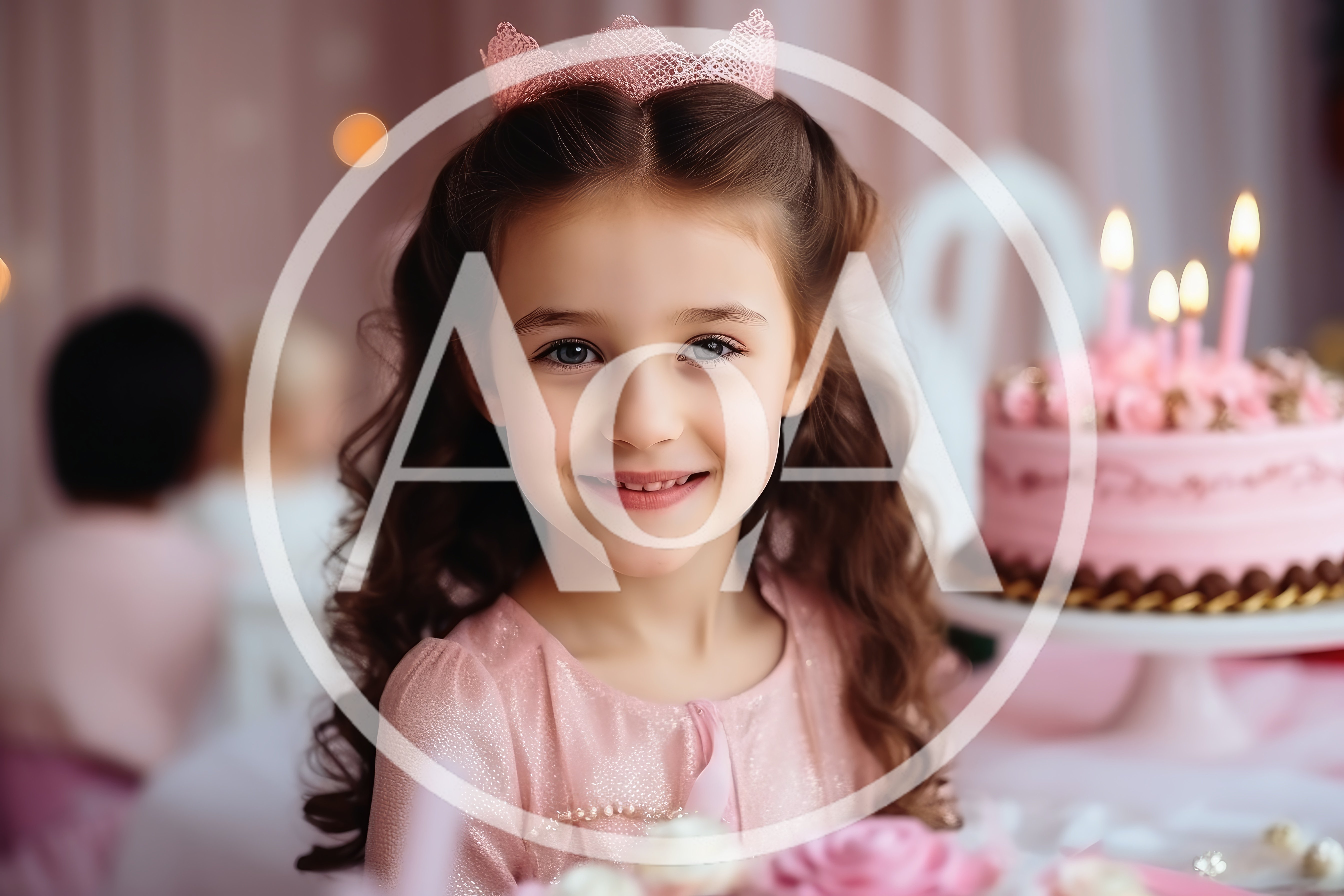 Young Girl Wearing A Tiara At A Birthday Party