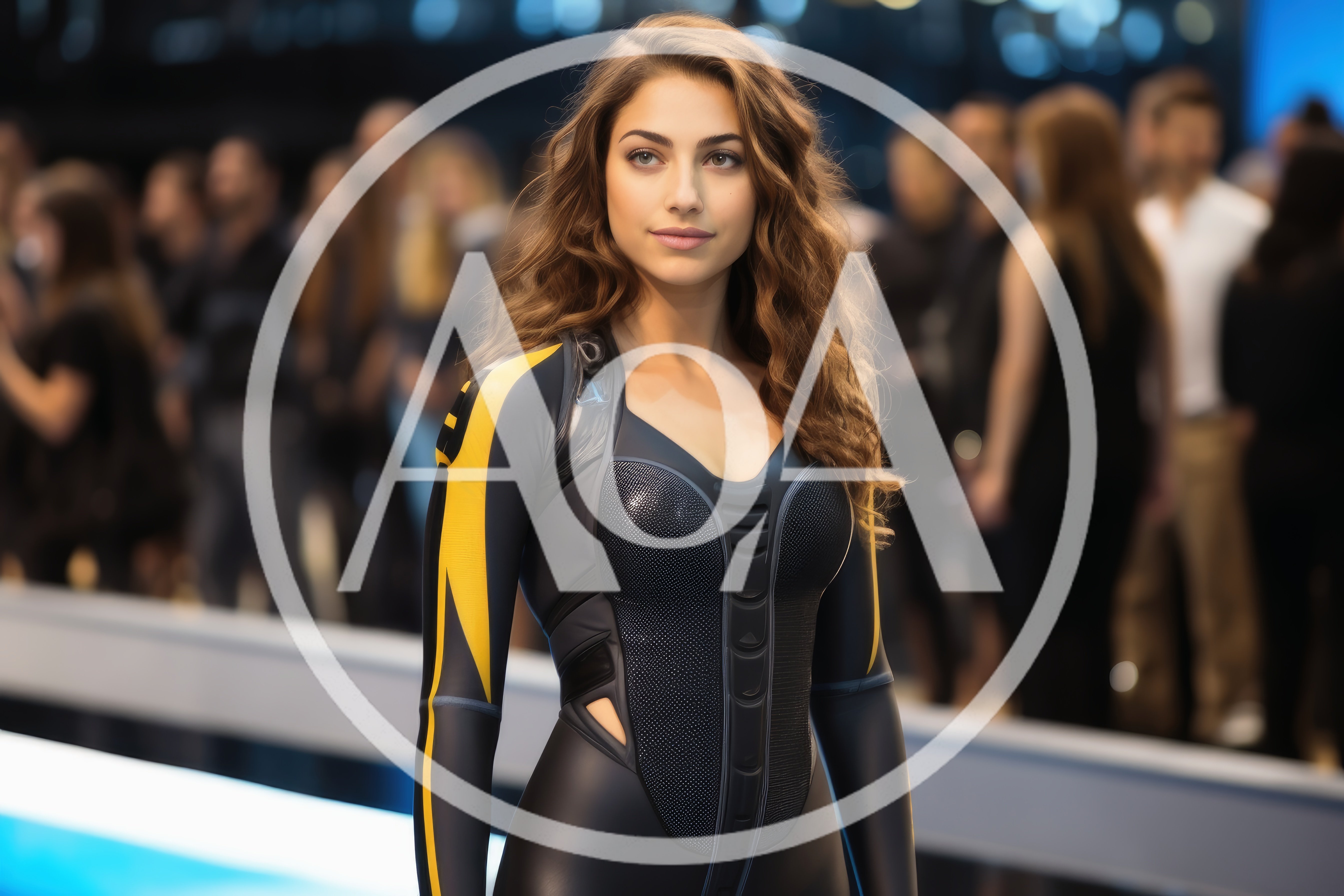 Futuristic Female Model In Sci-Fi Suit At Event