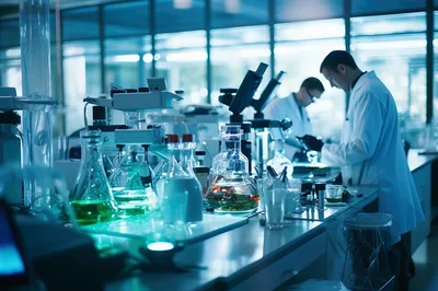 Scientists Conducting Research in a Modern Laboratory